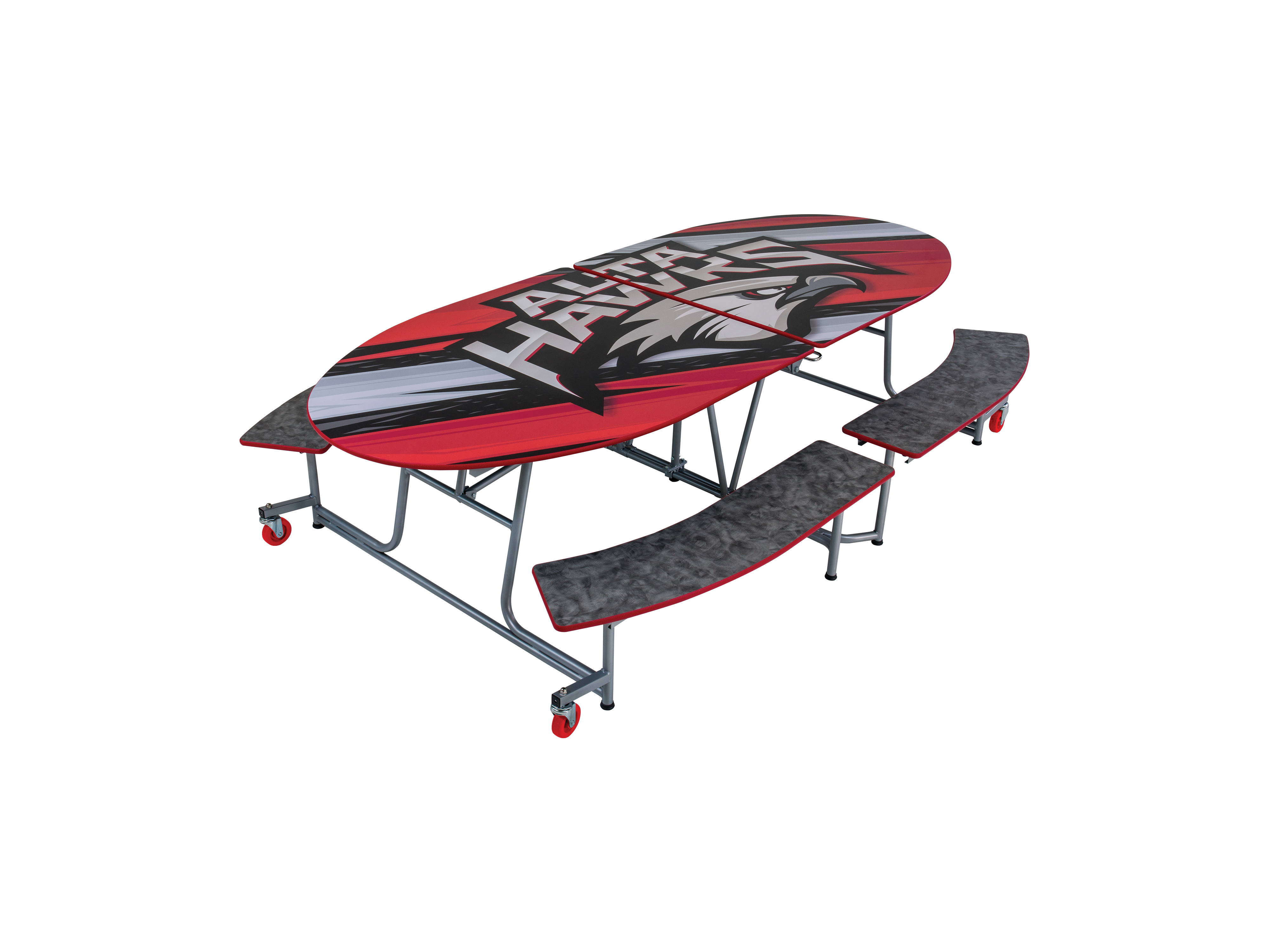 Mobile Bench Tables - Elliptical