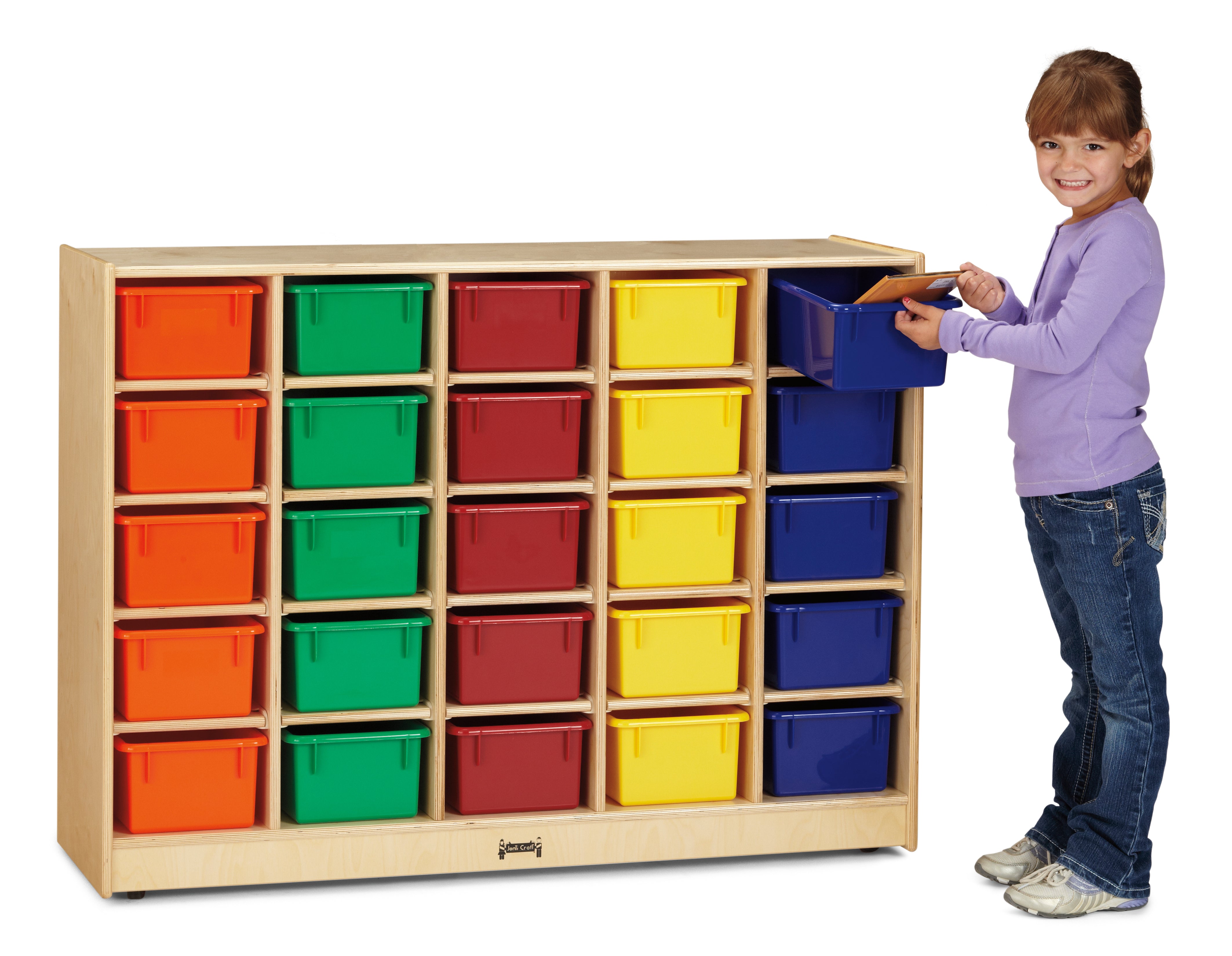 Jonti-Craft® 25 Cubbie-Tray Mobile Storage