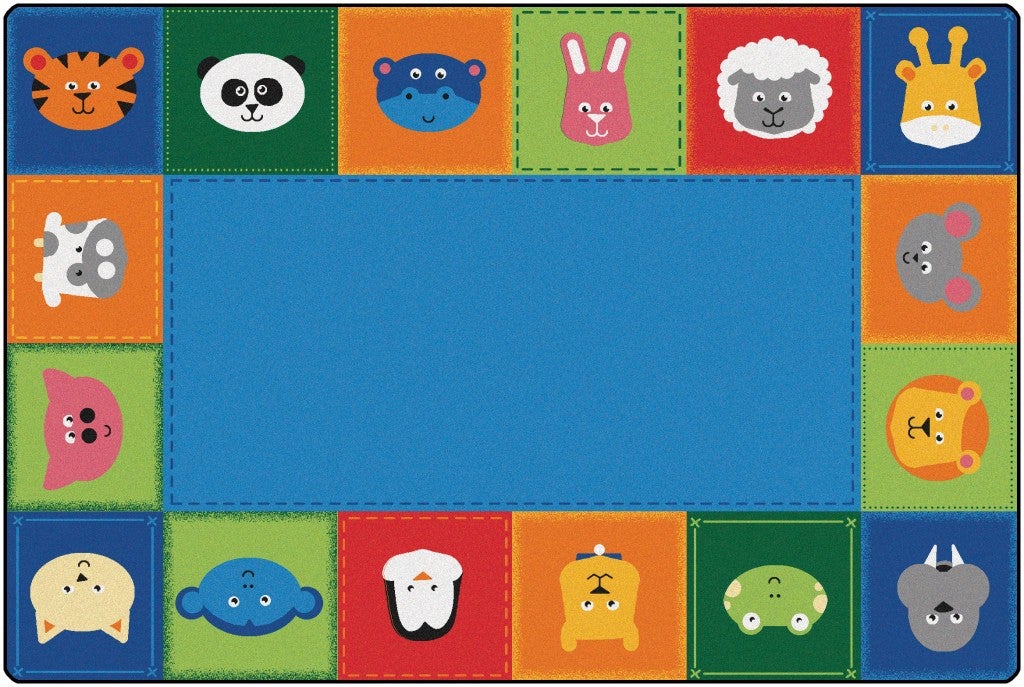 KIDSoft Baby Animals Border Rug - Primary — SKU 2558