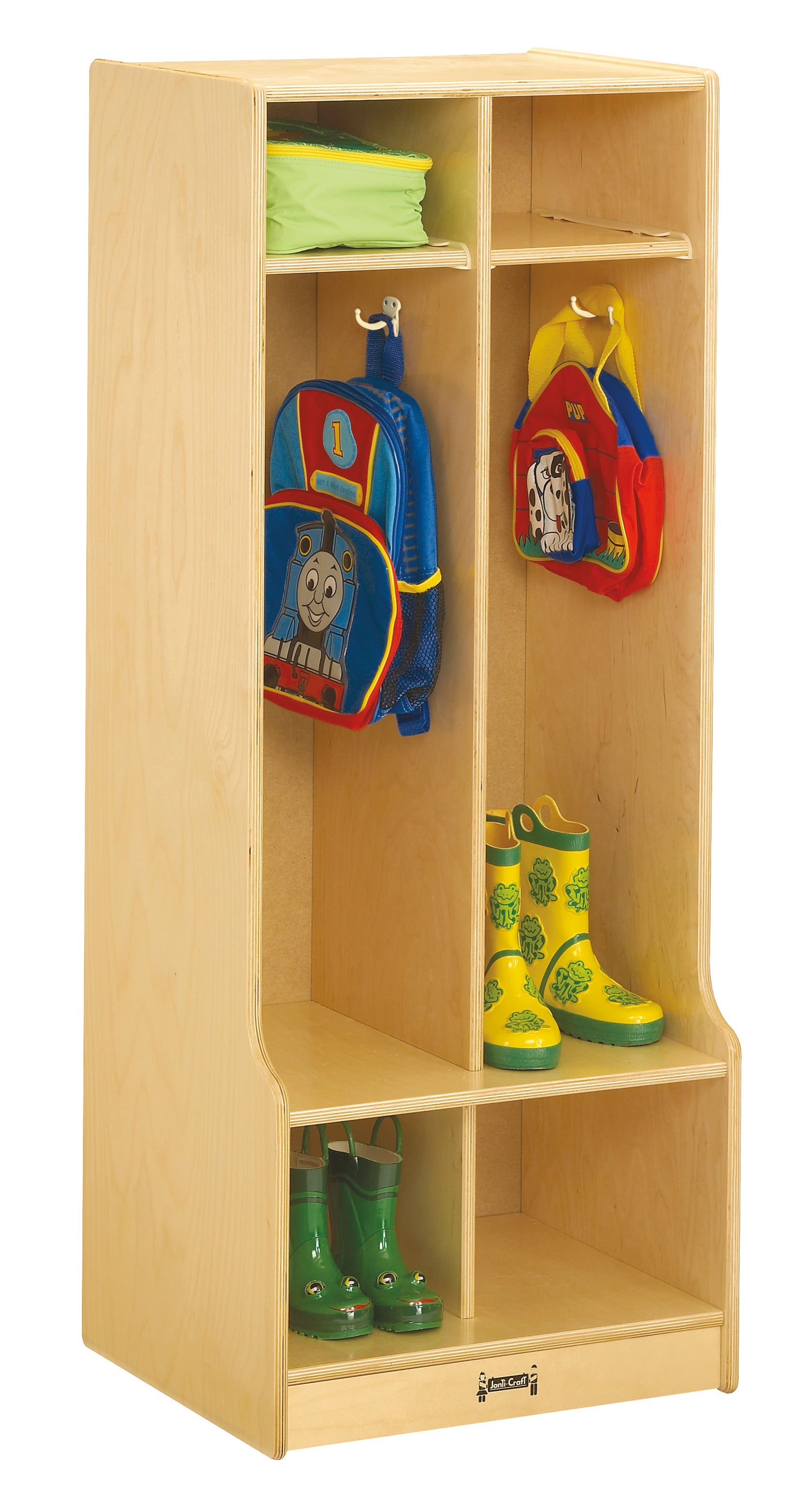 Jonti-Craft® 2 Section Coat Locker with Step