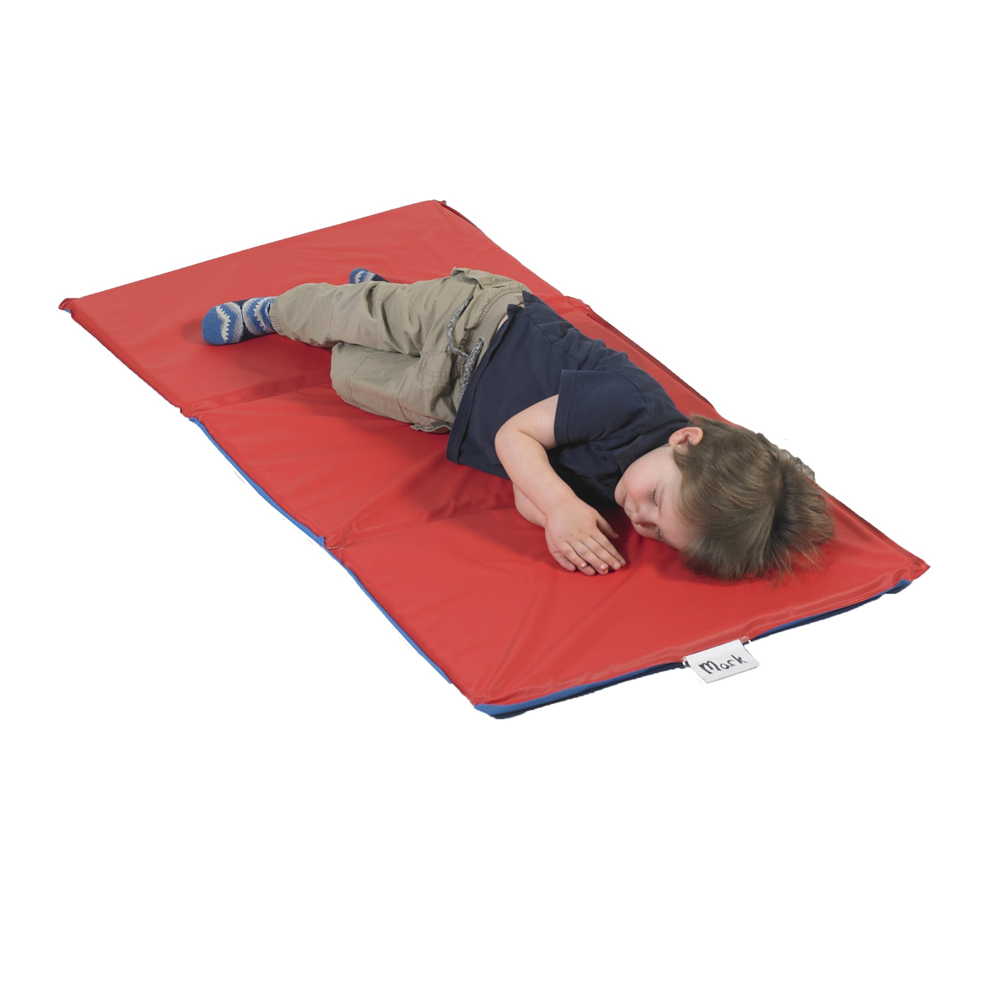 Angels Rest™ Nap Mat 1″ – Red/Blue 3-Section Folding Mat — CF400-502RB