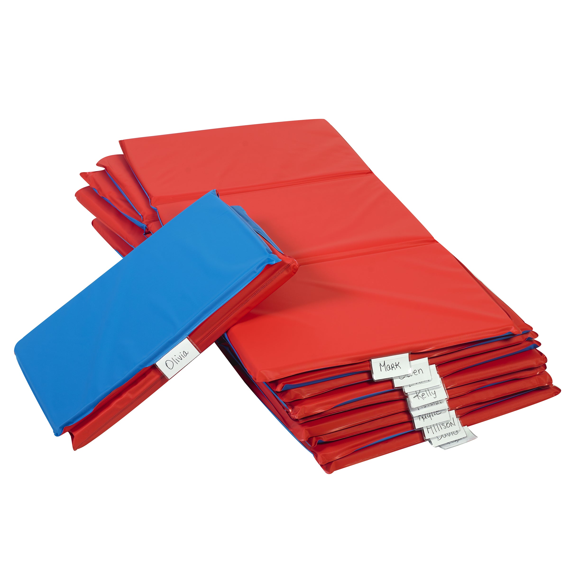 Angels Rest™ Nap Mat 1″ – Red/Blue 3-Section Folding Mat — CF400-524RB