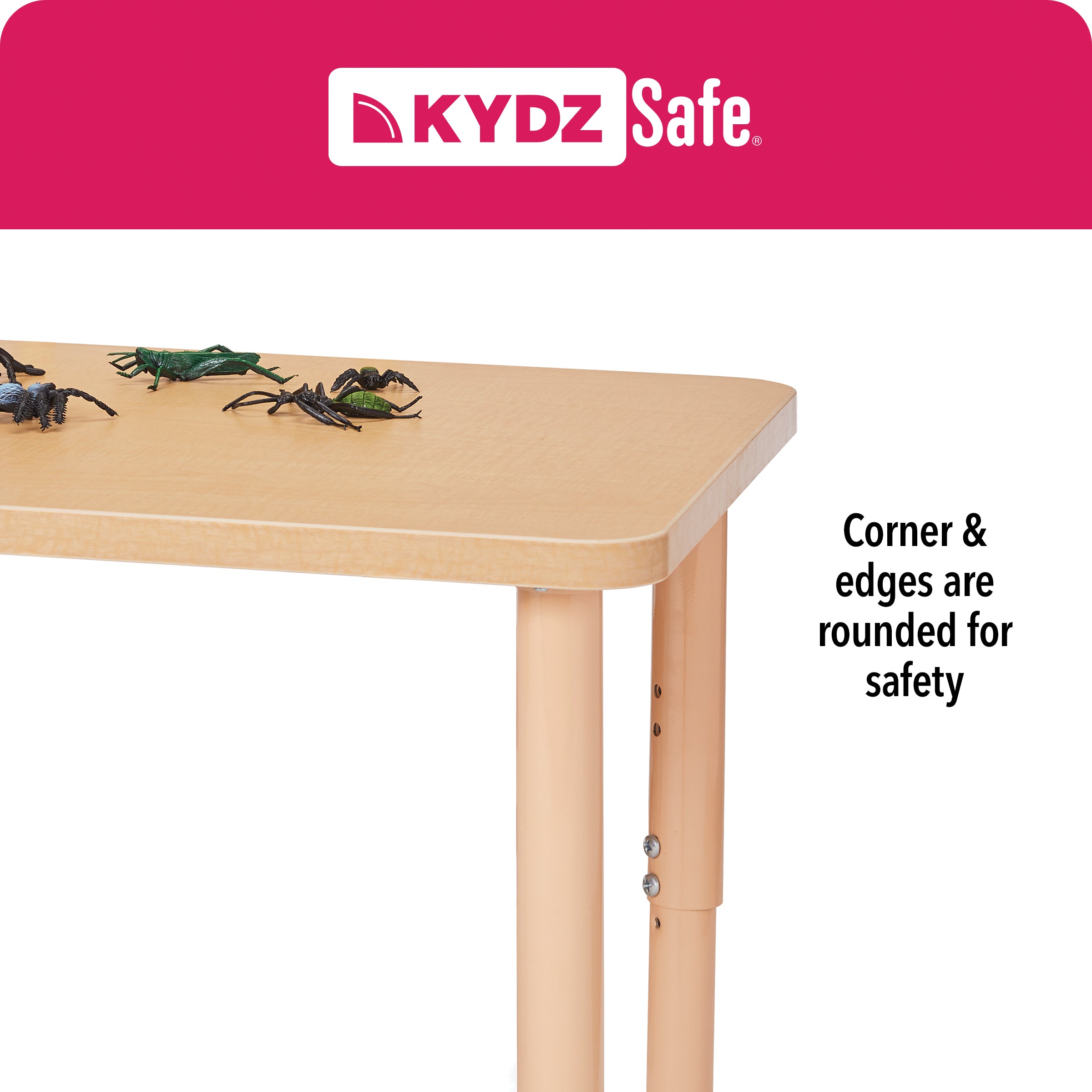 Jonti-Craft® Purpose+ Kids Square Maple Classroom Table - 30\" x 30\"