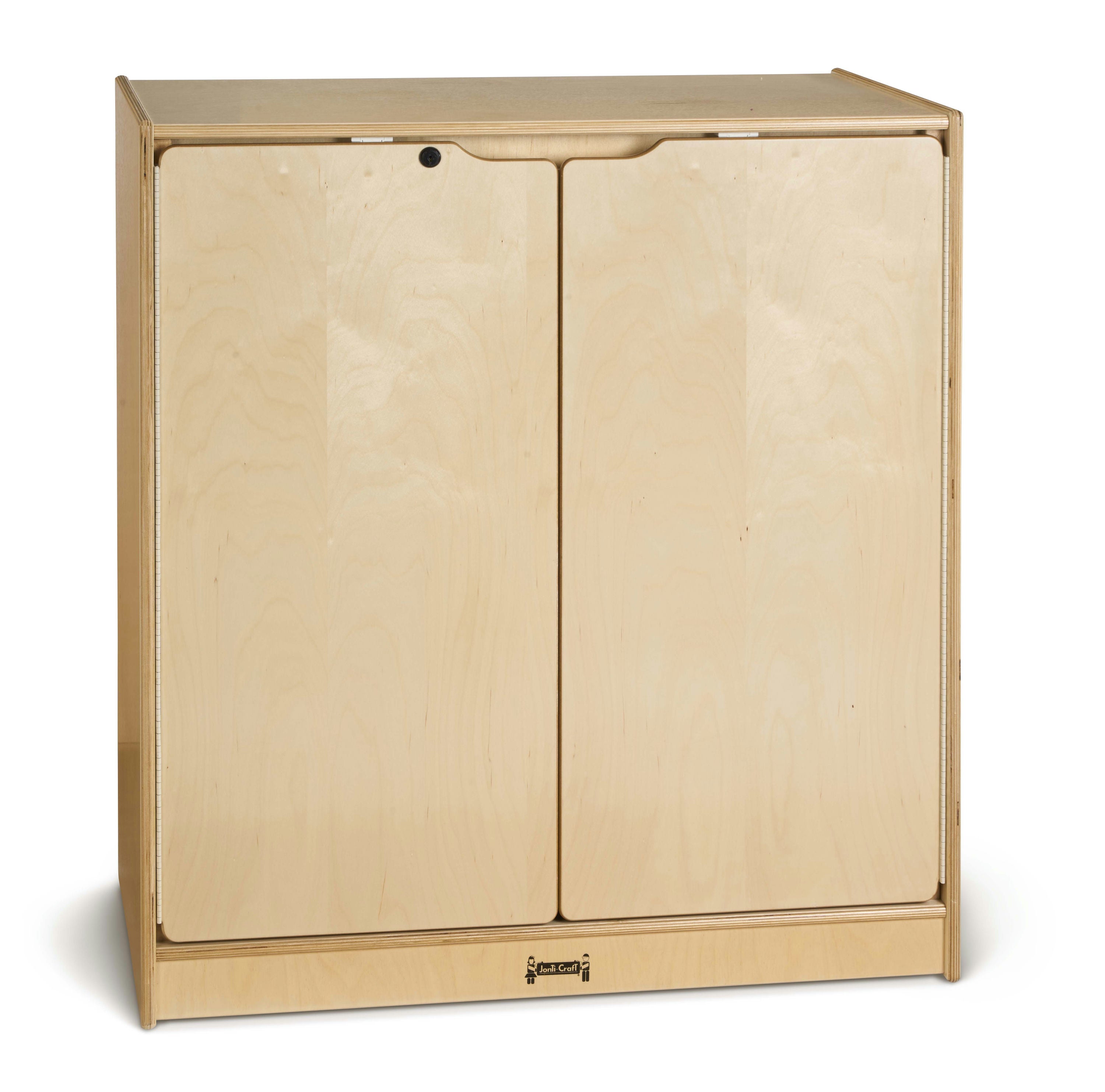 Jonti-Craft® Small Lockable Wooden Storage Cabinet With Doors and Shelves