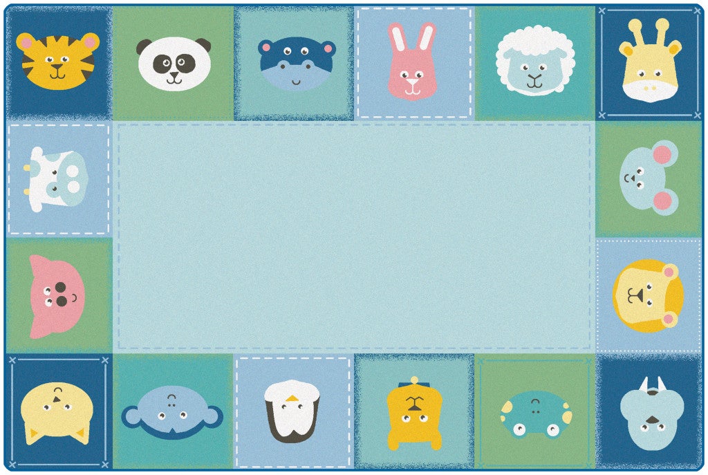 KIDSoft Baby Animals Border Rug - Primary — SKU 5854