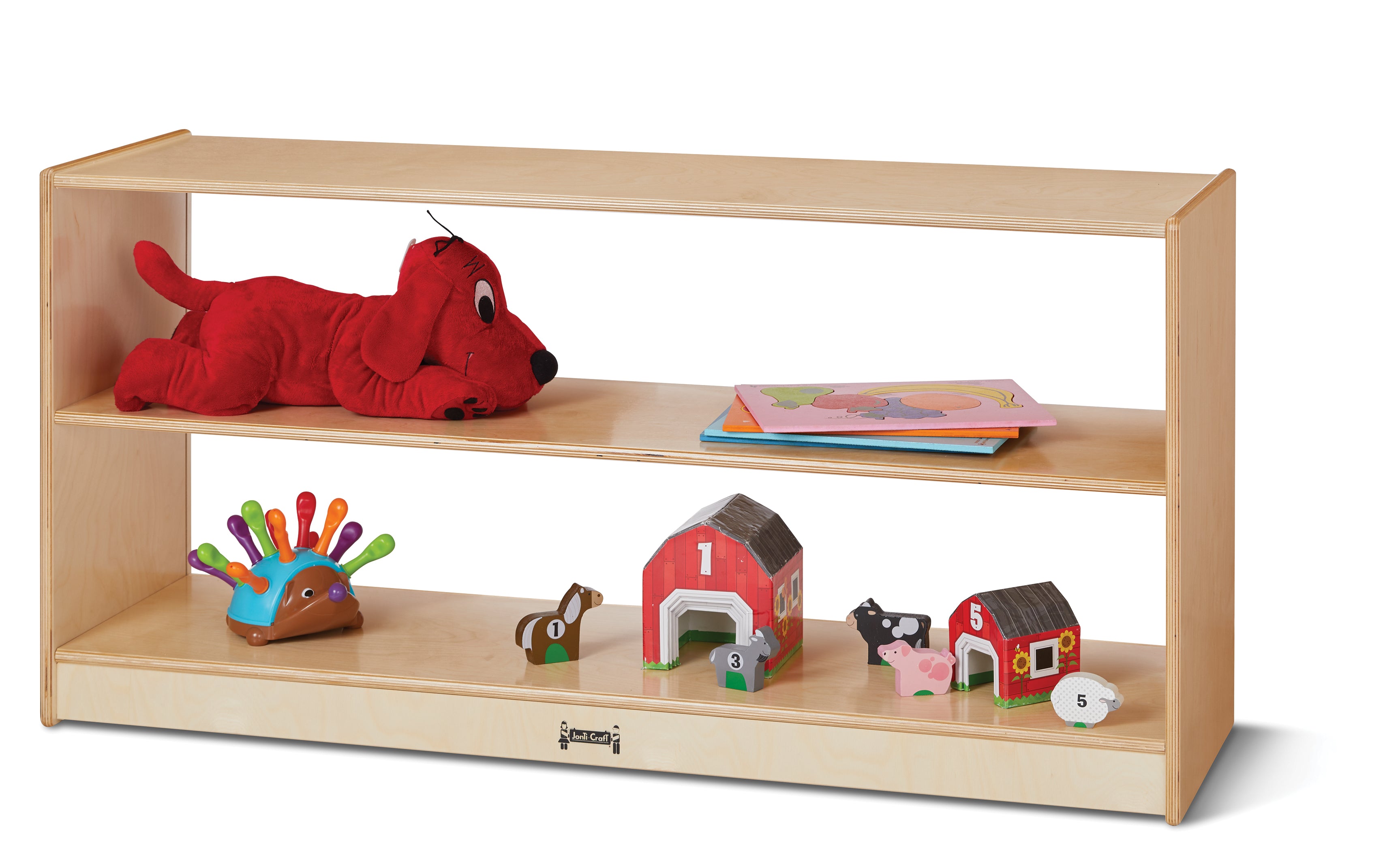 Jonti-Craft® Toddler Fixed Straight-Shelf with See-Thru Back