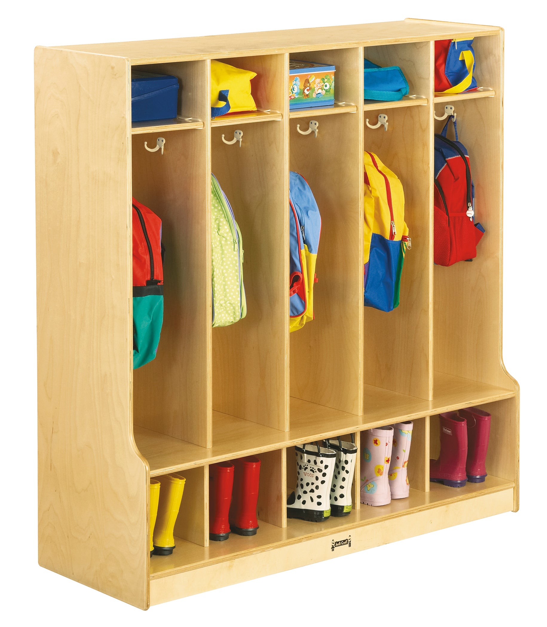 Jonti-Craft® 5 Section Coat Locker with Step