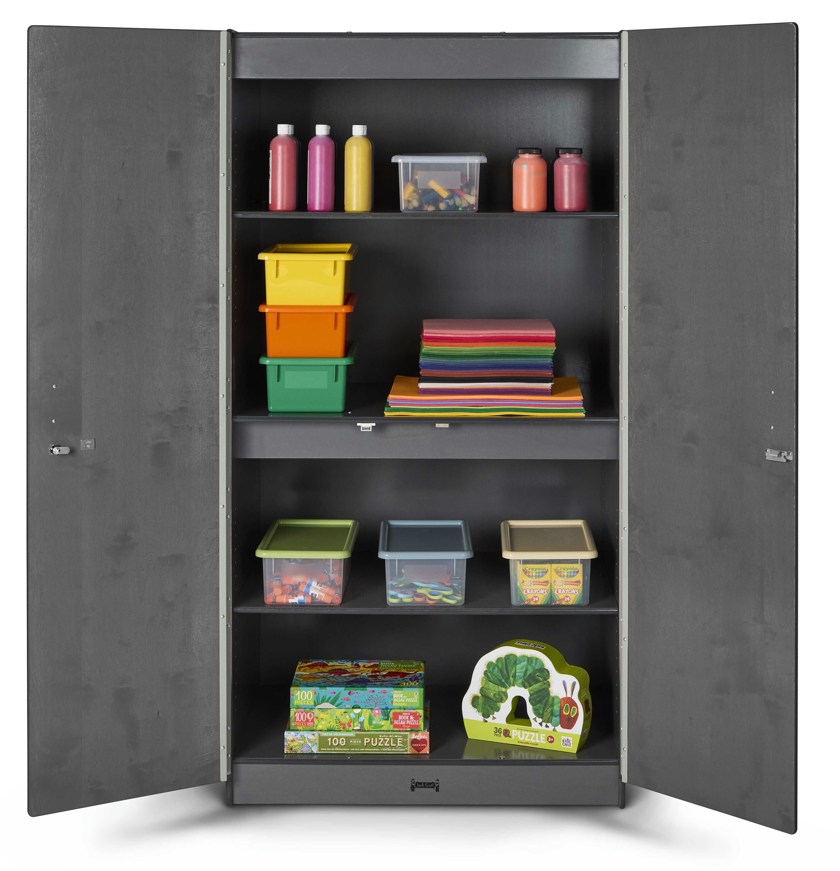 Jonti-Craft® Gray Classroom Teacher Storage Cabinet