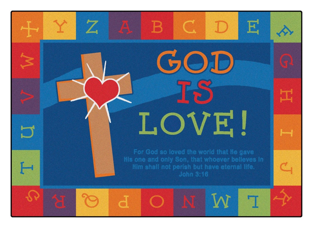 God is Love Learning Rug — SKU 83017