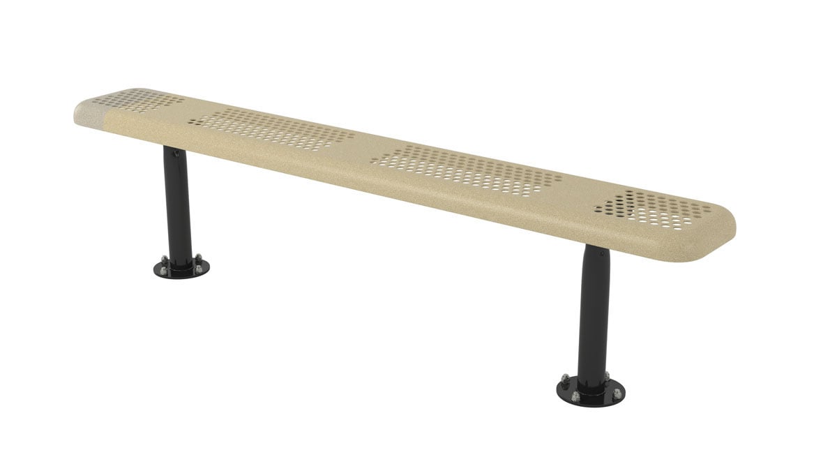 B6PERFSM — Perforated Standard Bench without Back; manufacturer photo, shown finish may vary