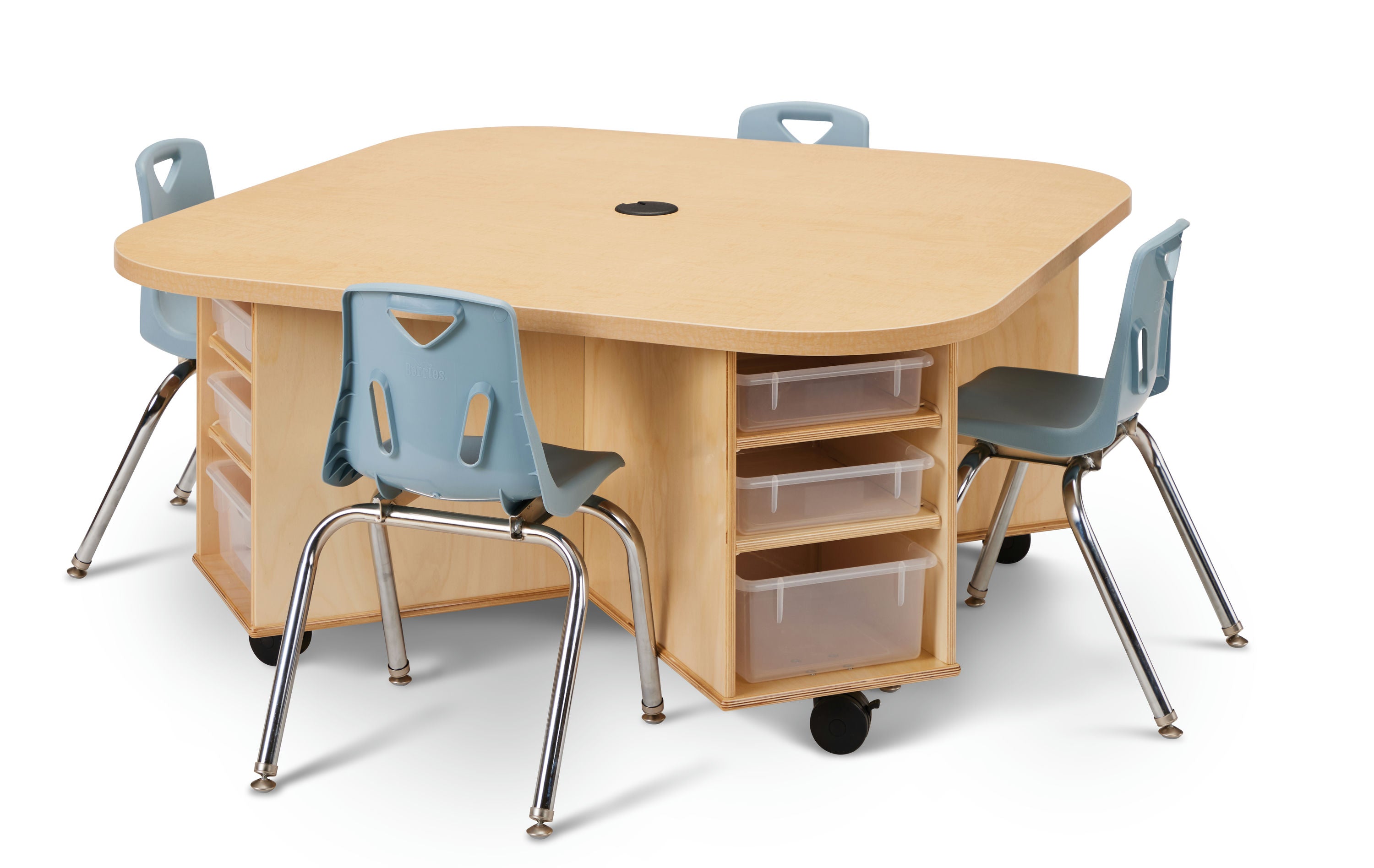Jonti-Craft® Kids 4 Person Mobile STEM Storage School Classroom Table