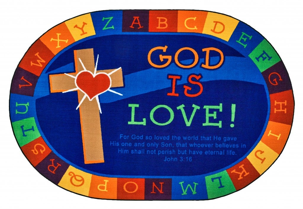 God is Love Learning Rug — SKU 83015