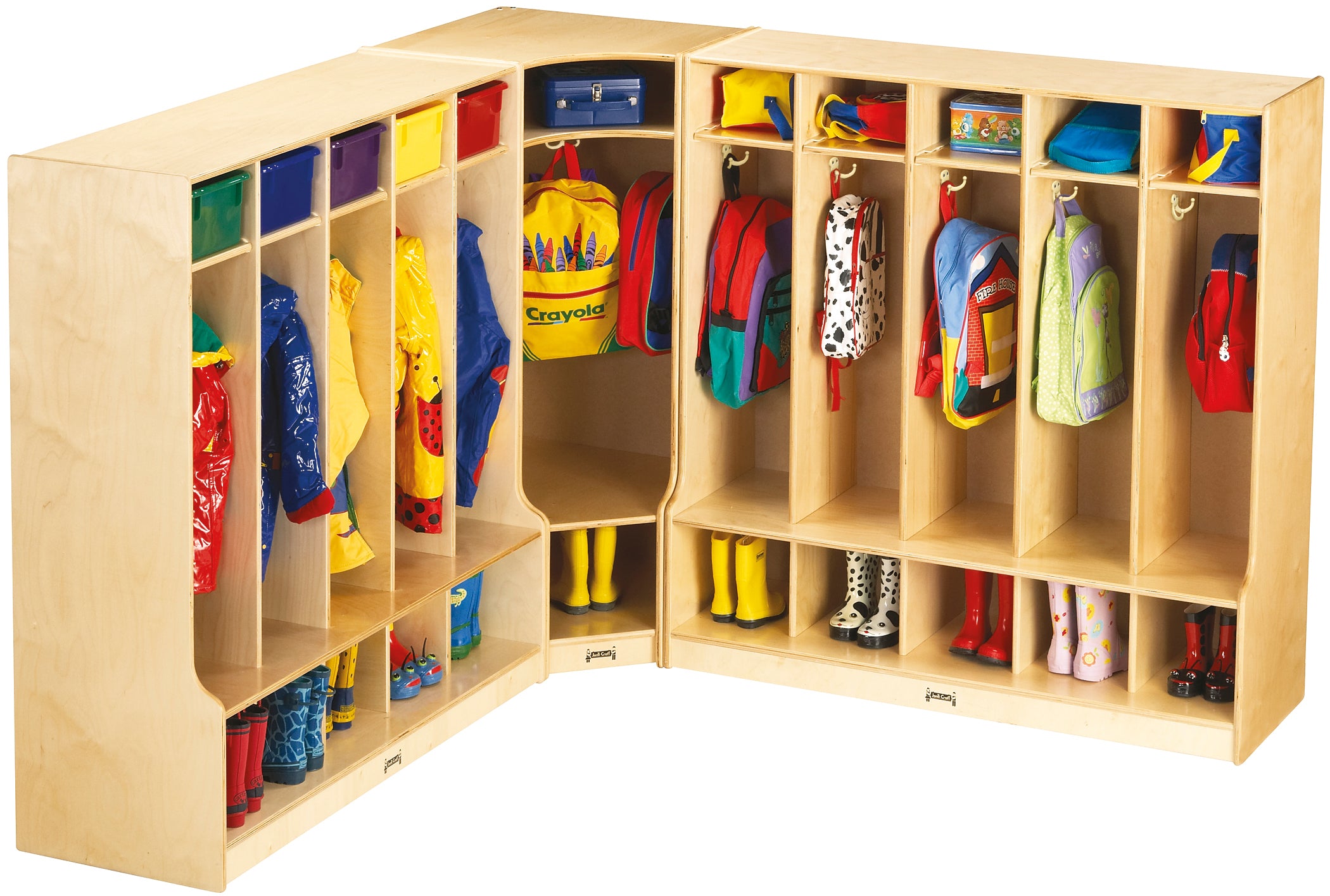 Jonti-Craft® 5 Section Coat Locker with Step