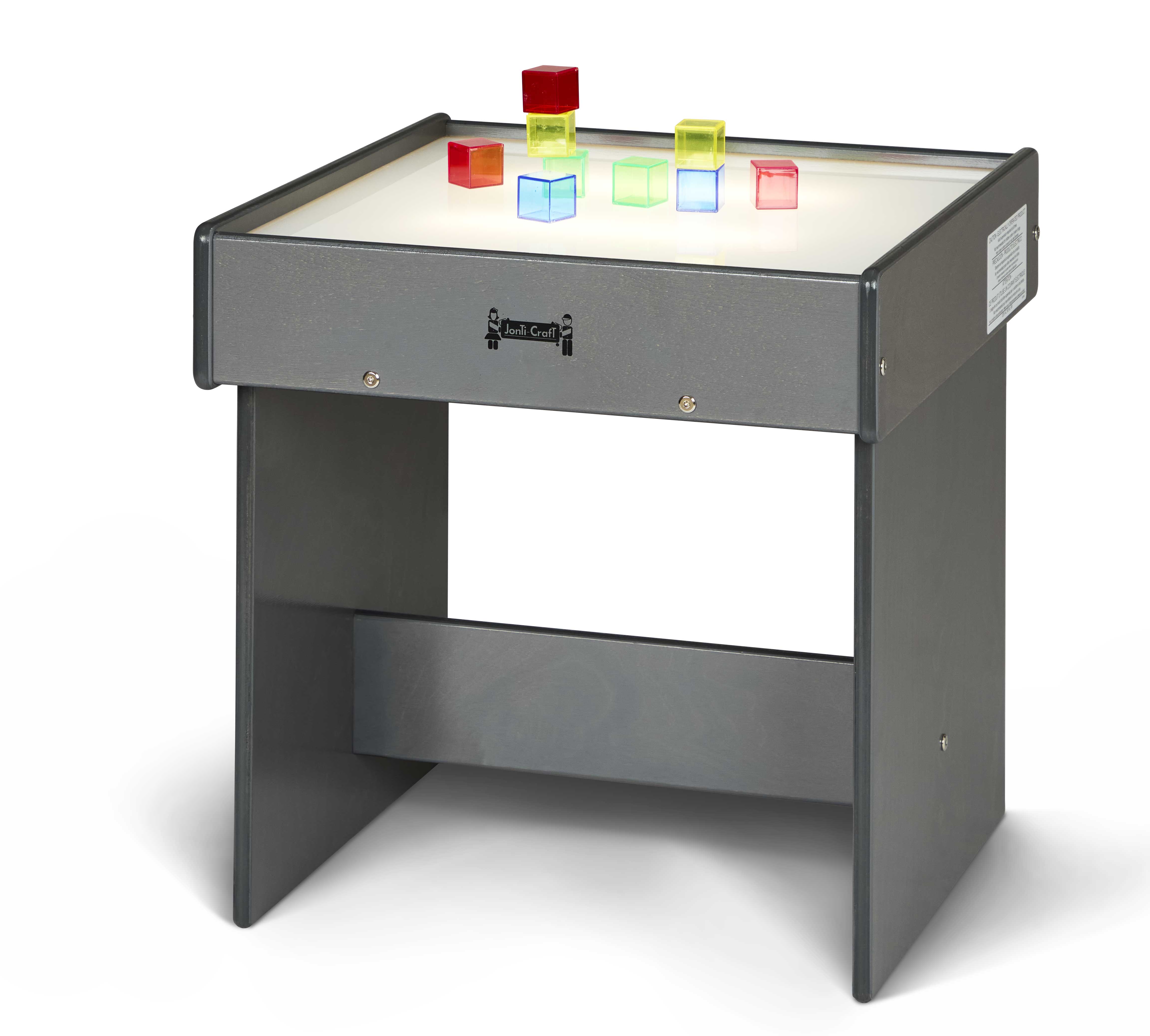 Jonti-Craft® Gray Wood Kids Classroom Light Box Table