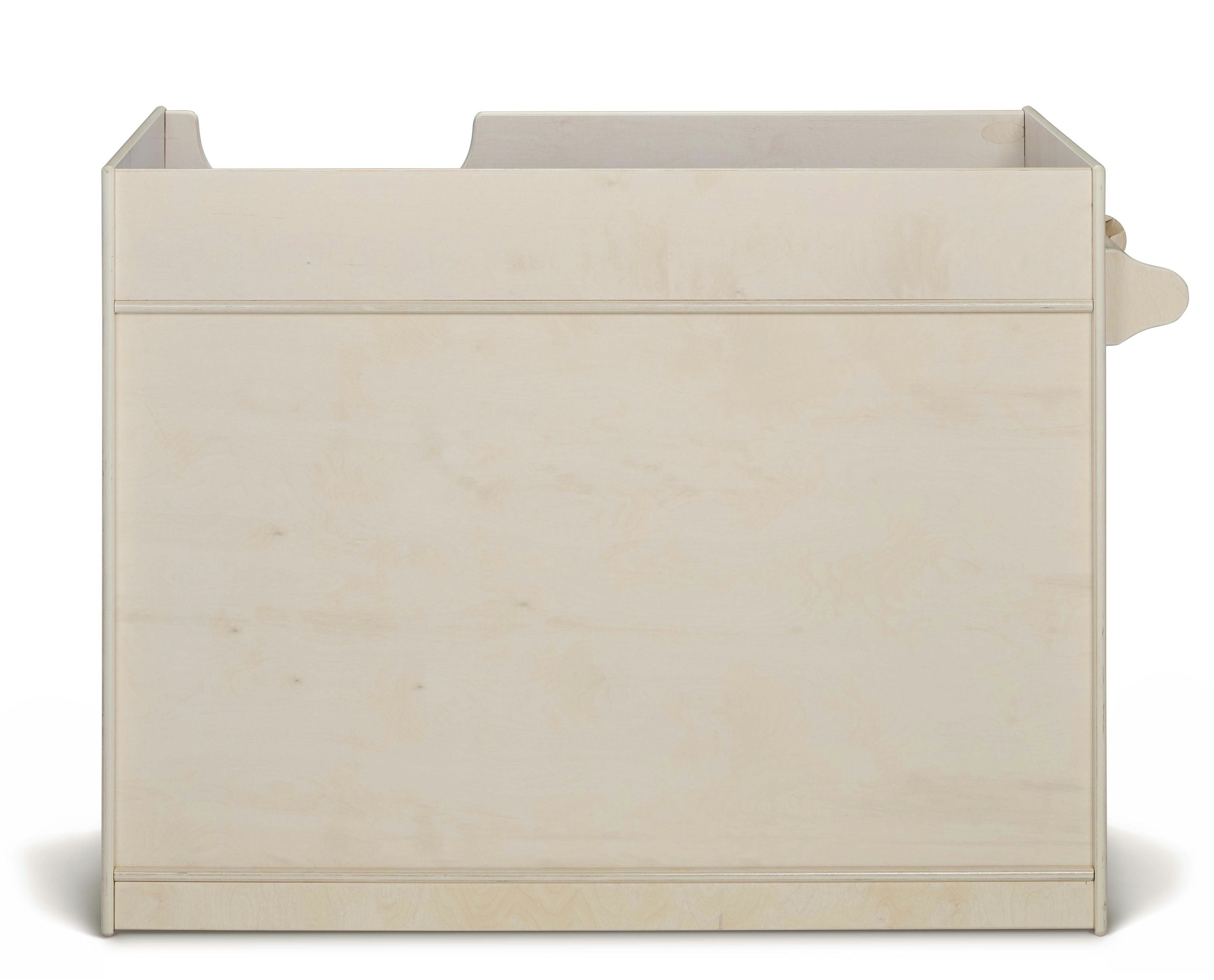 Jonti-Craft® White Wooden Diaper Changing Table With Right Stairs
