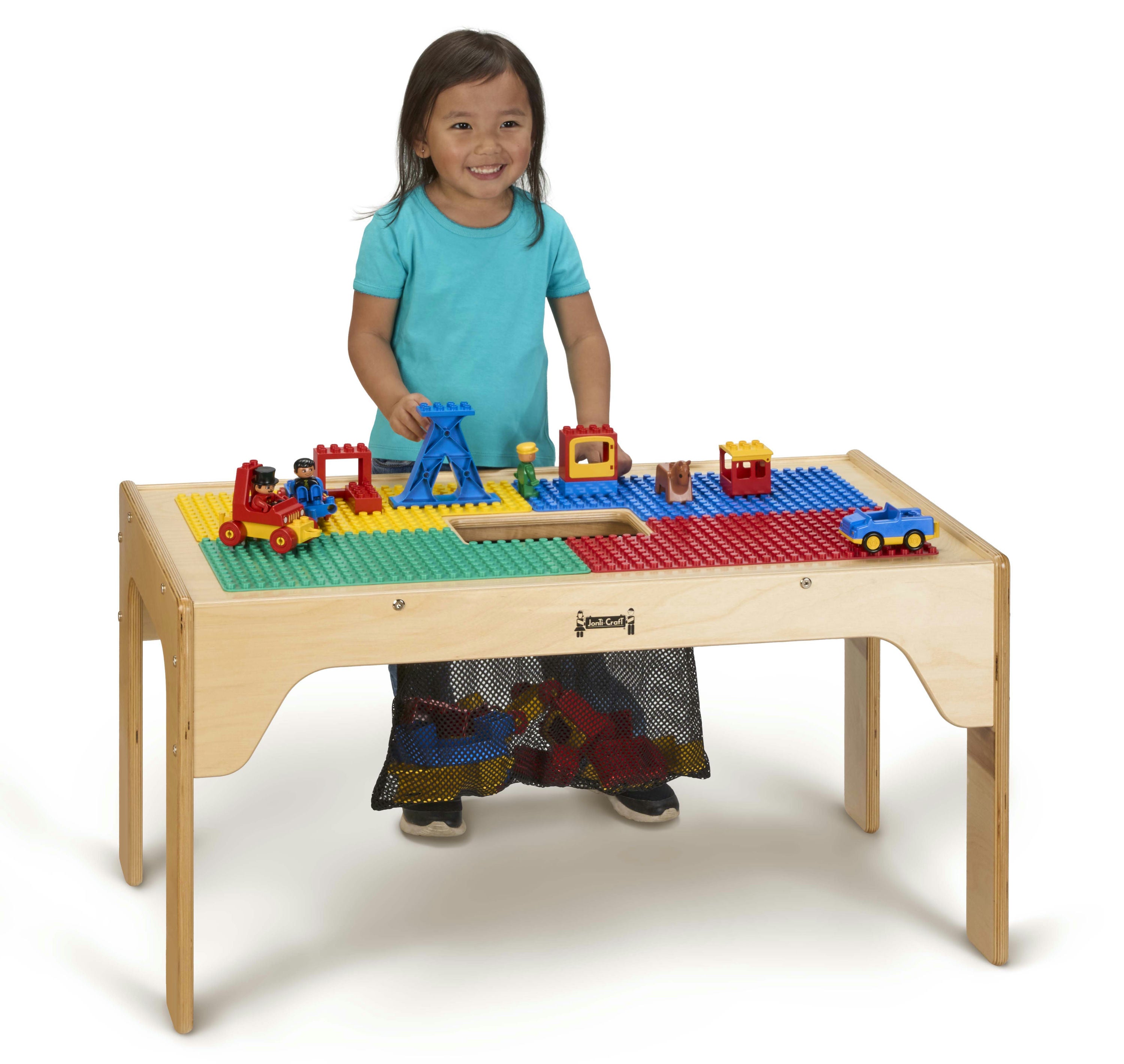 Jonti-Craft® Kids DUPLO® Compatible Wood Rectangle Storage Table