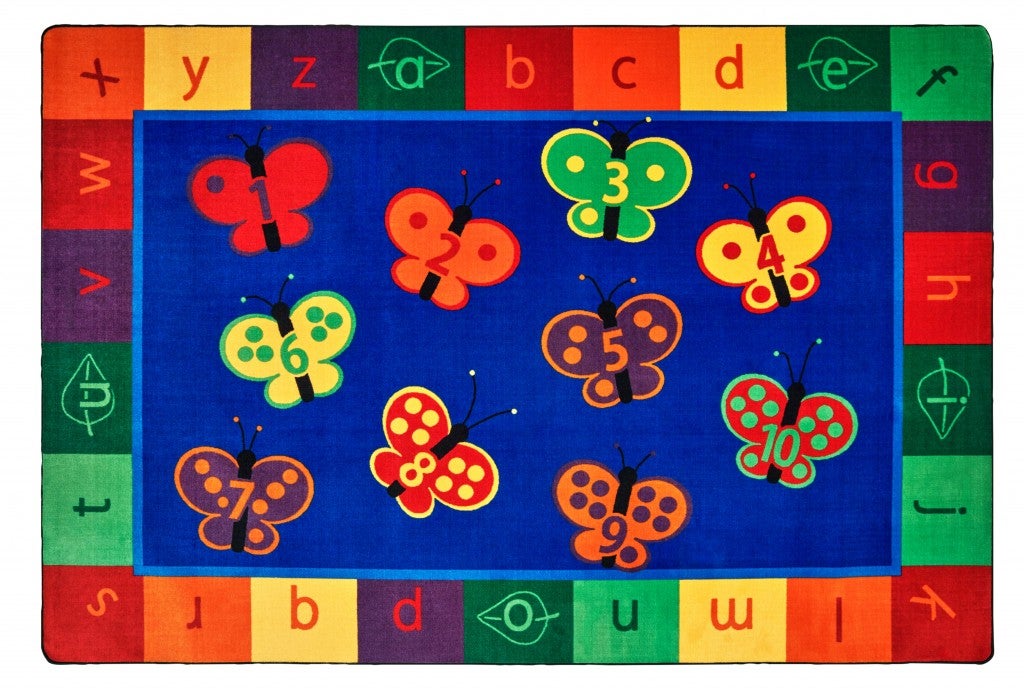 KIDSoft 123 ABC Butterfly Fun Rug — SKU 3507