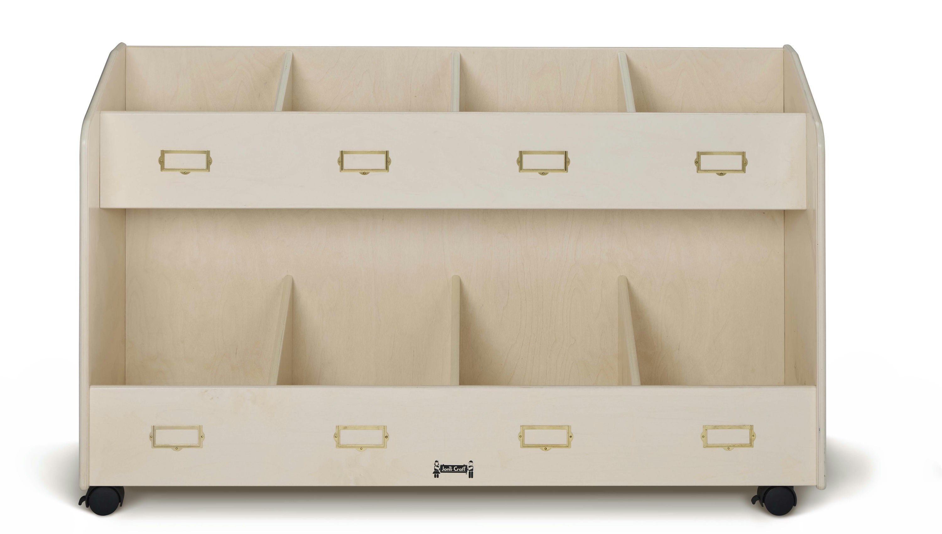 Jonti-Craft® 8 Section Mobile White Book Cart Organizer