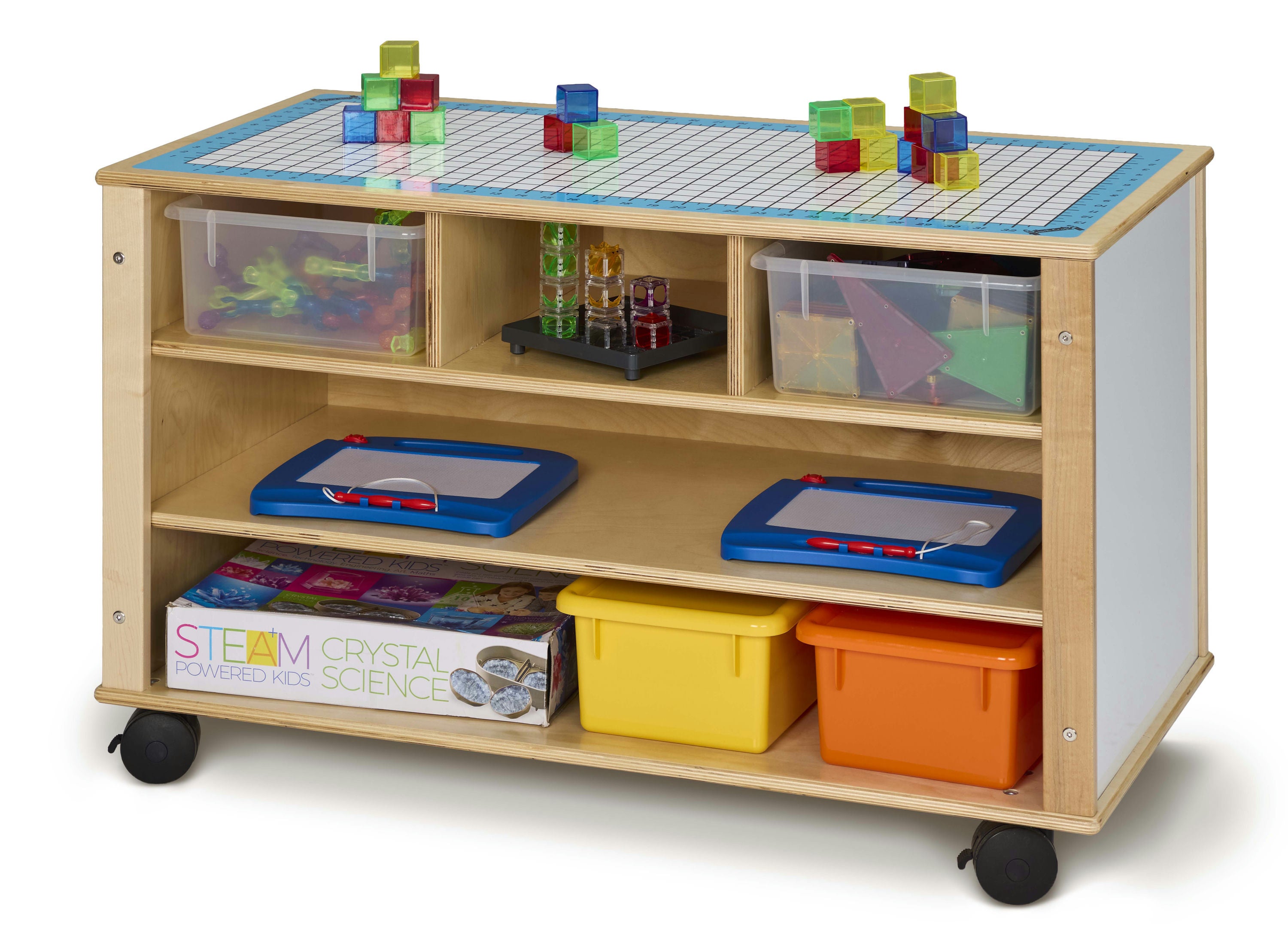 Jonti-Craft® Kids Mobile STEM Learning Station Shelf With Storage