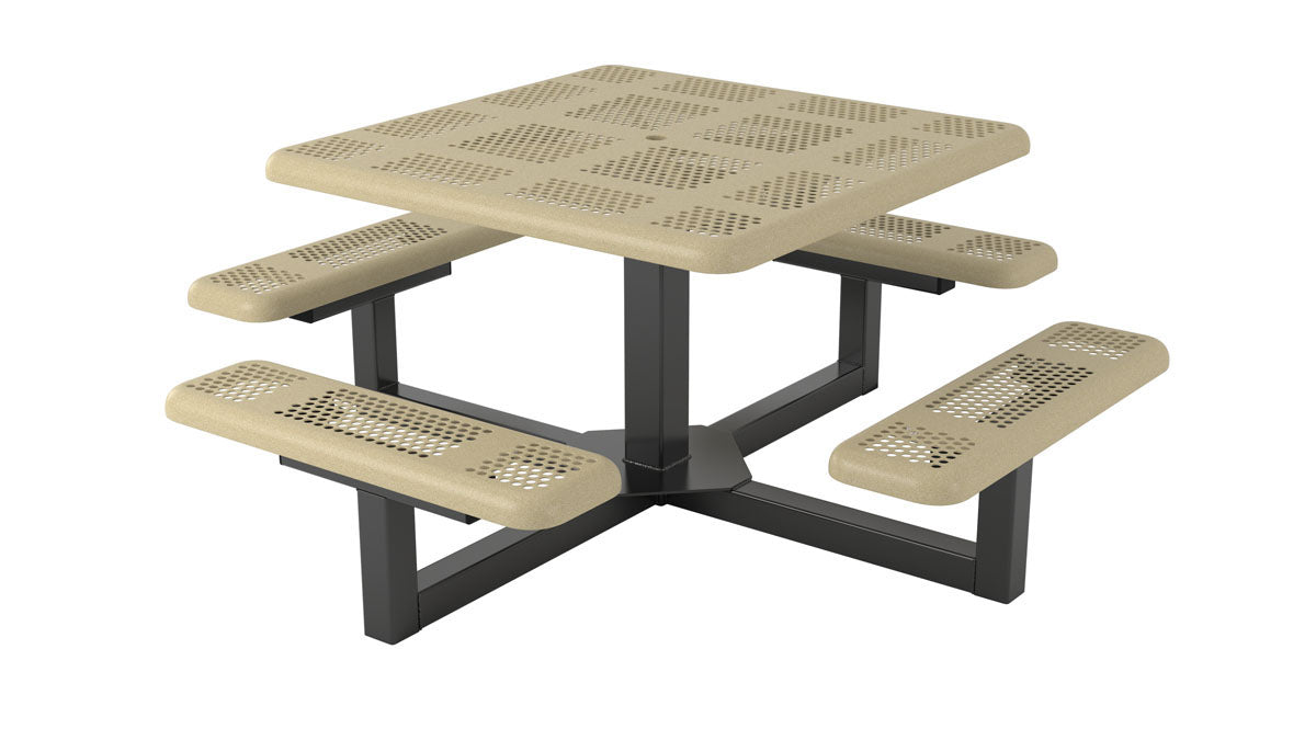 Perforated Square Pedestal Table