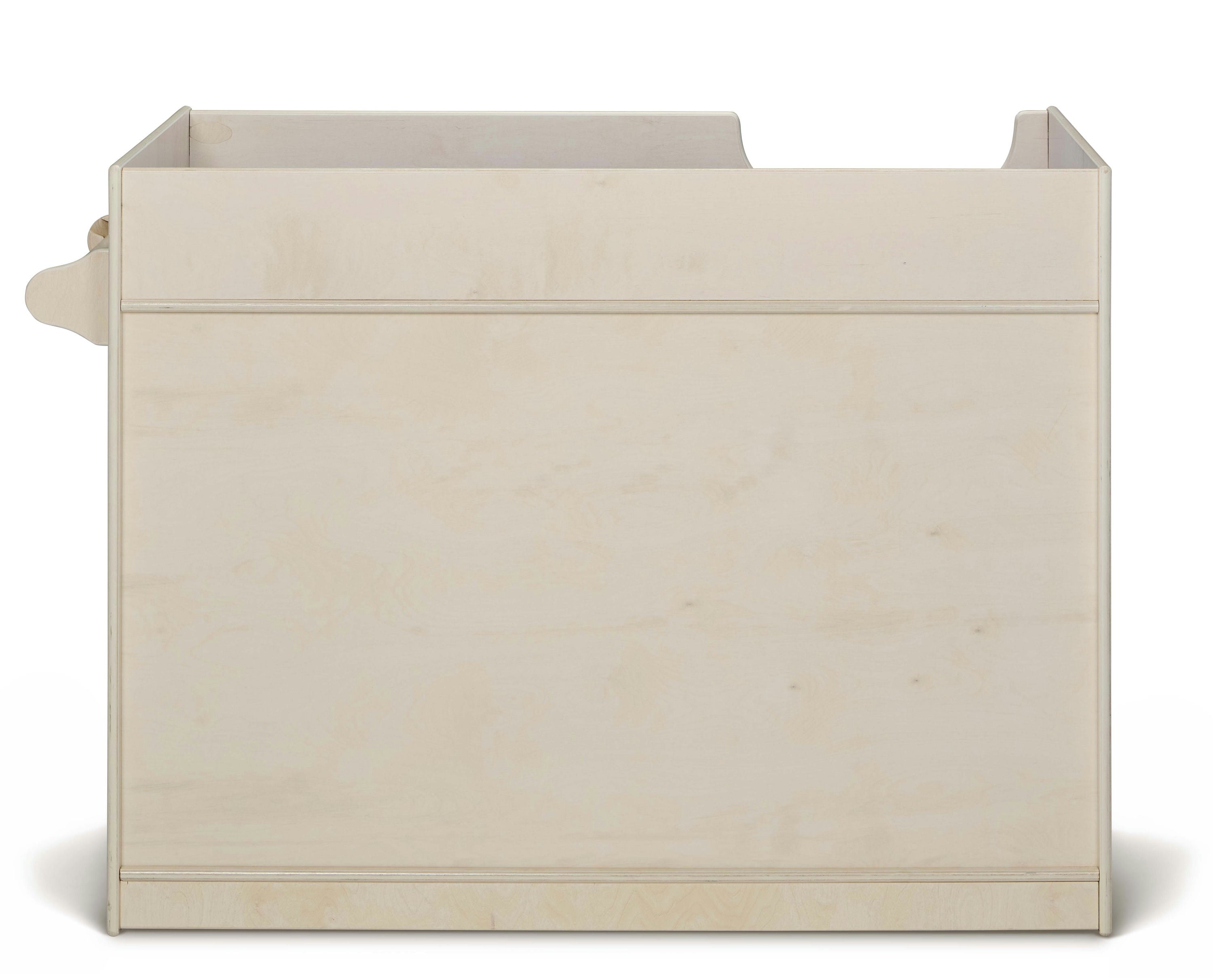 Jonti-Craft® White Wooden Diaper Changing Table With Left Stairs
