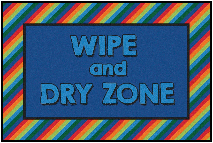 Rainbow Striped Wipe & Dry Sanitize Zone Carpet — SKU 37.41