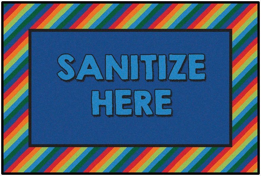 Rainbow Striped Sanitize Rug — SKU 37.42