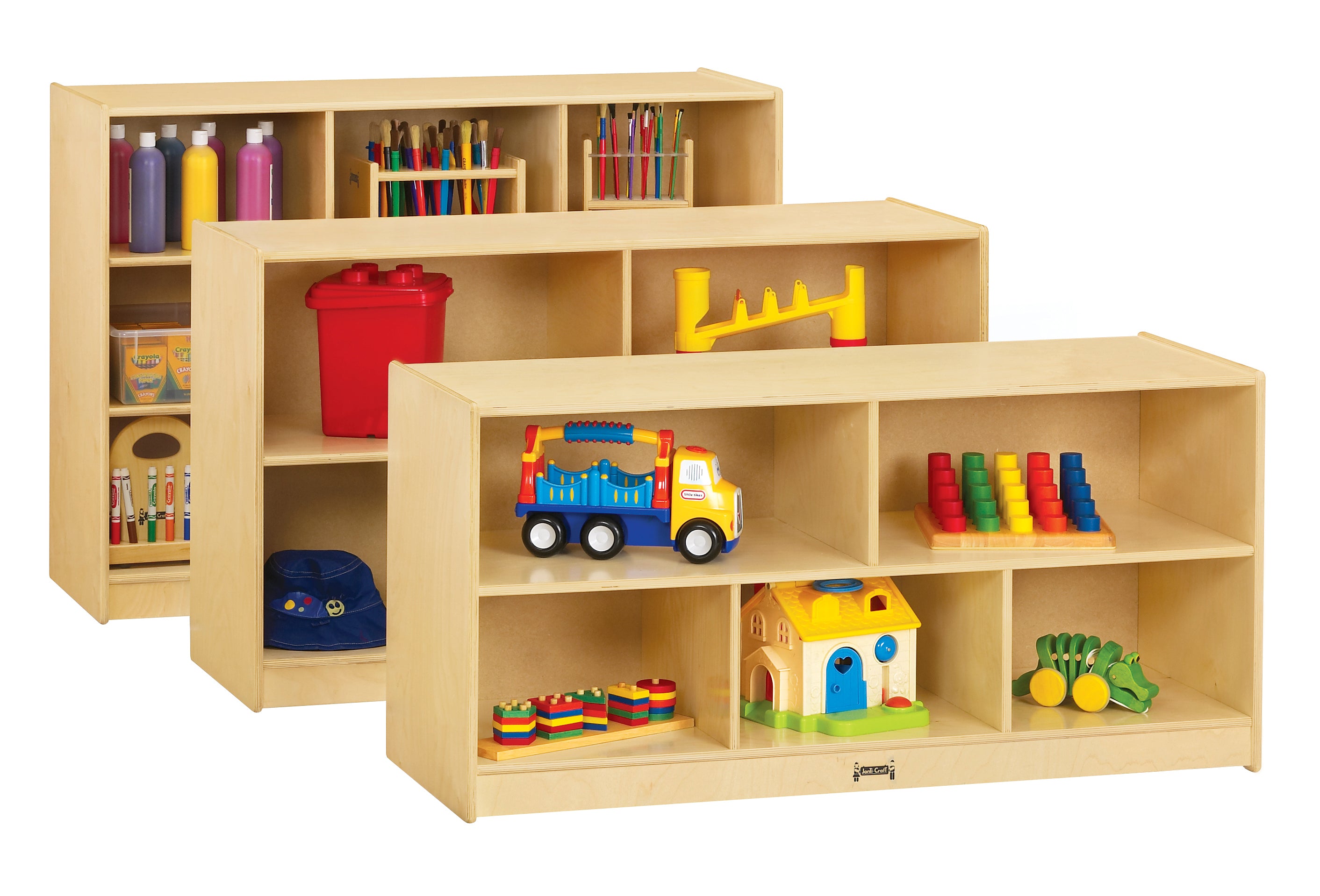 Jonti-Craft® Low Single Mobile Storage Unit - 18" Deep