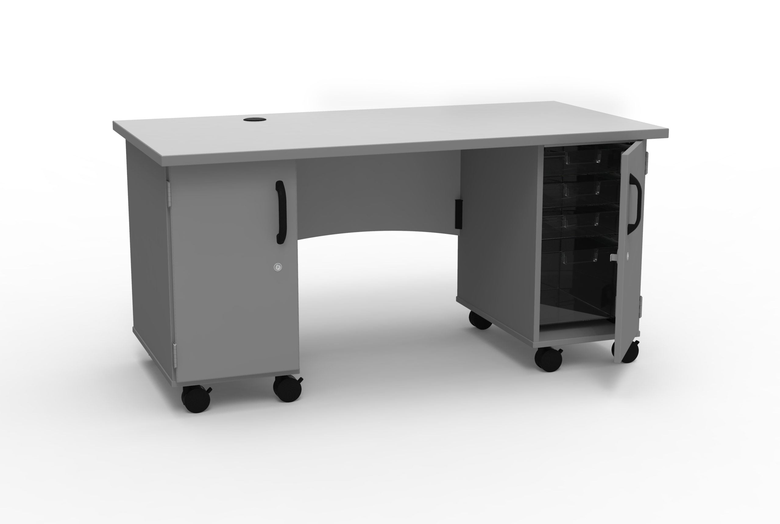 Double Cabinet Teacher's Desk