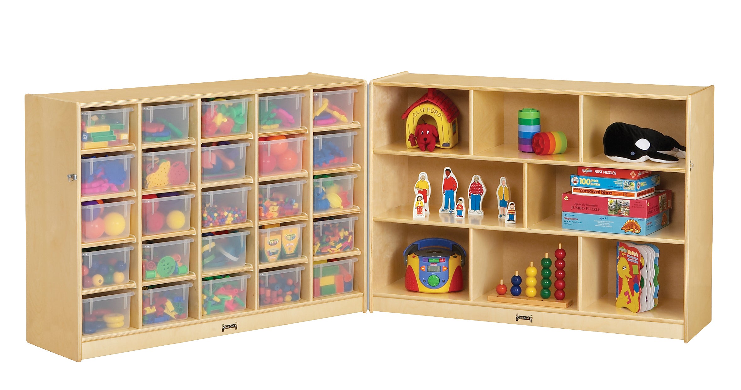 Jonti-Craft® 25 Cubbie-Tray Mobile Fold-n-Lock — 04280JC.jpg