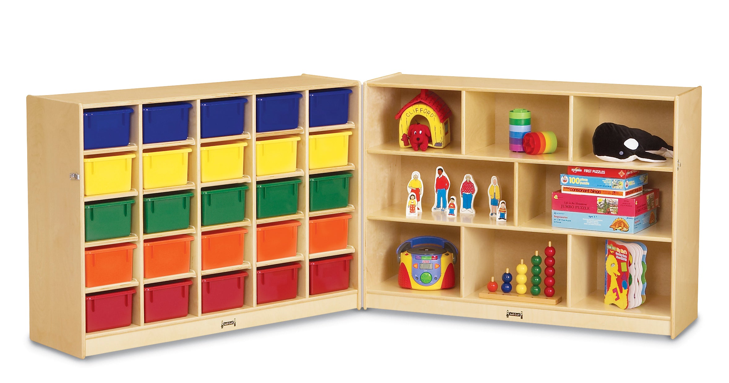 Jonti-Craft® 25 Cubbie-Tray Mobile Fold-n-Lock — 0428JC.jpg