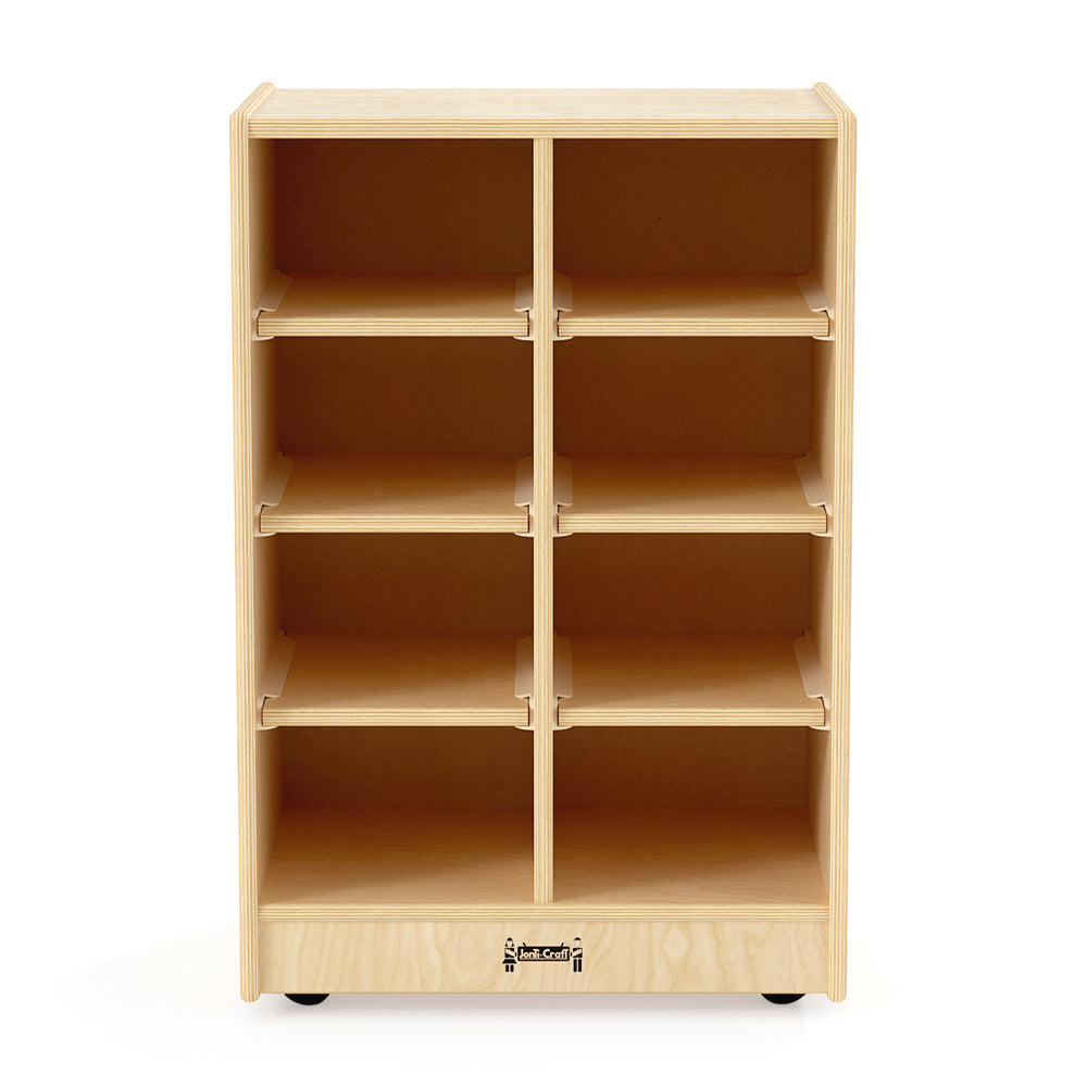 Jonti-Craft® 8 Cubbie-Tray Mobile Unit — 0605JC_front.jpg