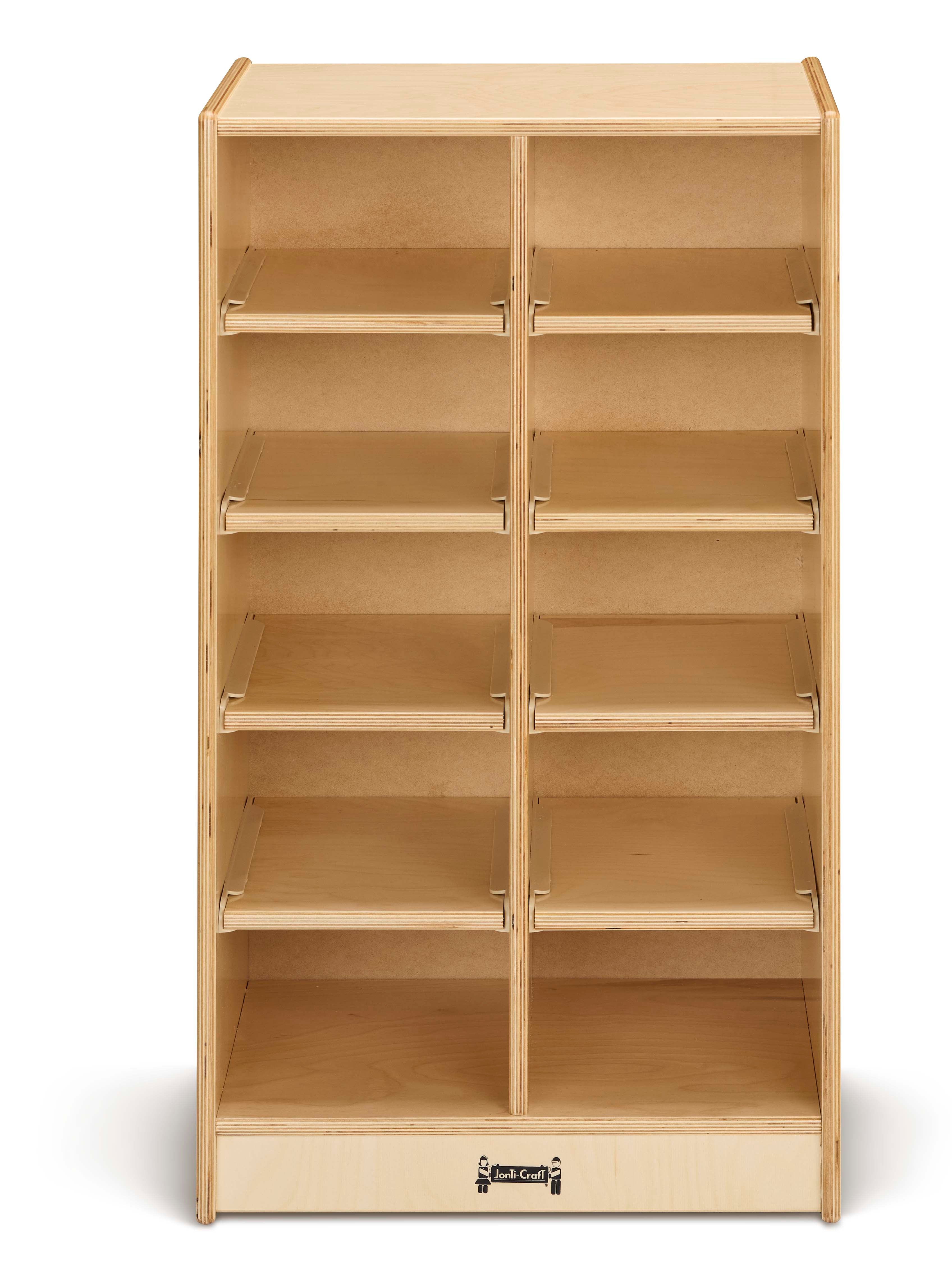Jonti-Craft® 10 Cubbie-Tray Mobile Unit — 0610JC_front.jpg