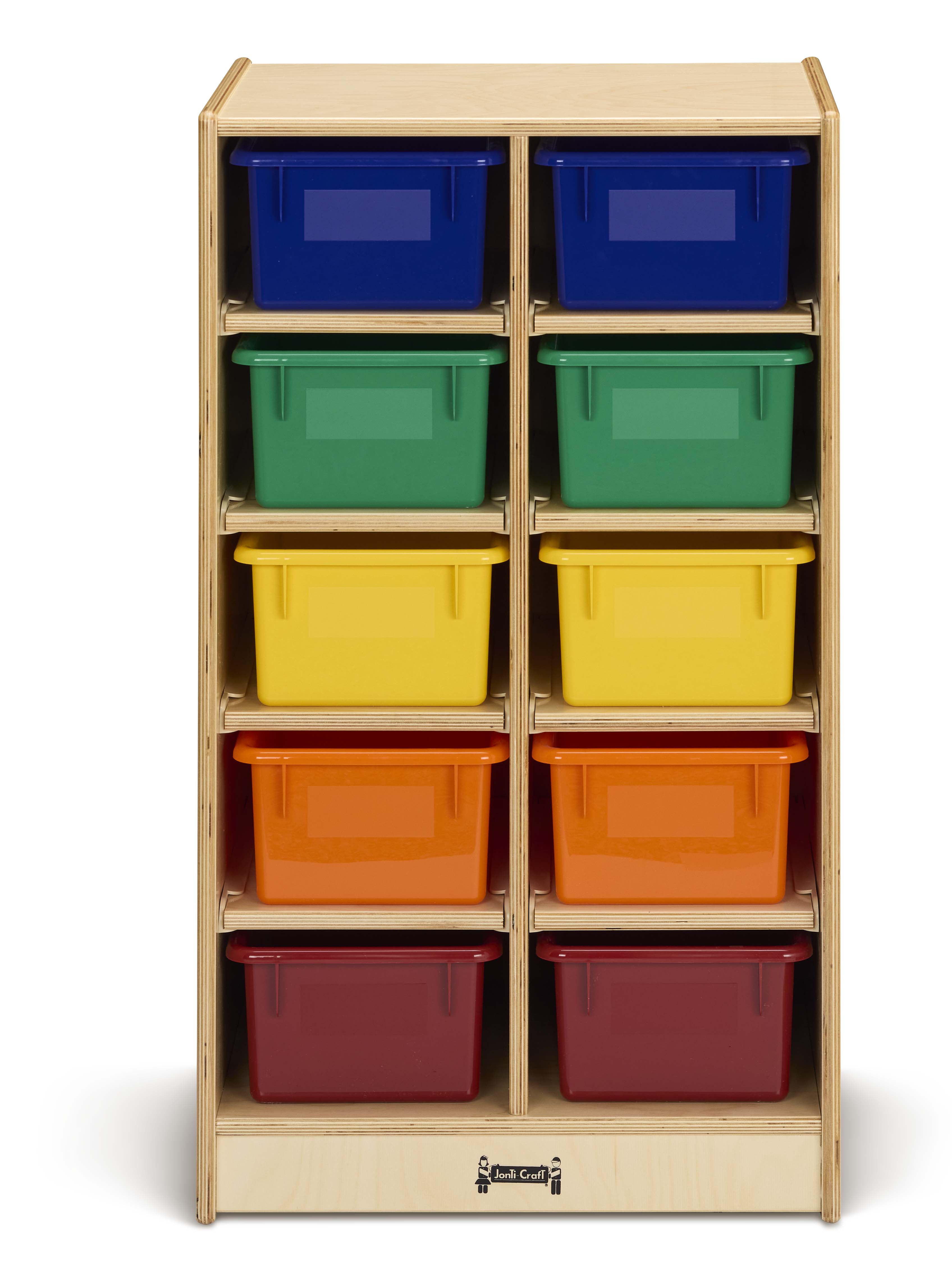 Jonti-Craft® 10 Cubbie-Tray Mobile Unit — 0611JC_front.jpg