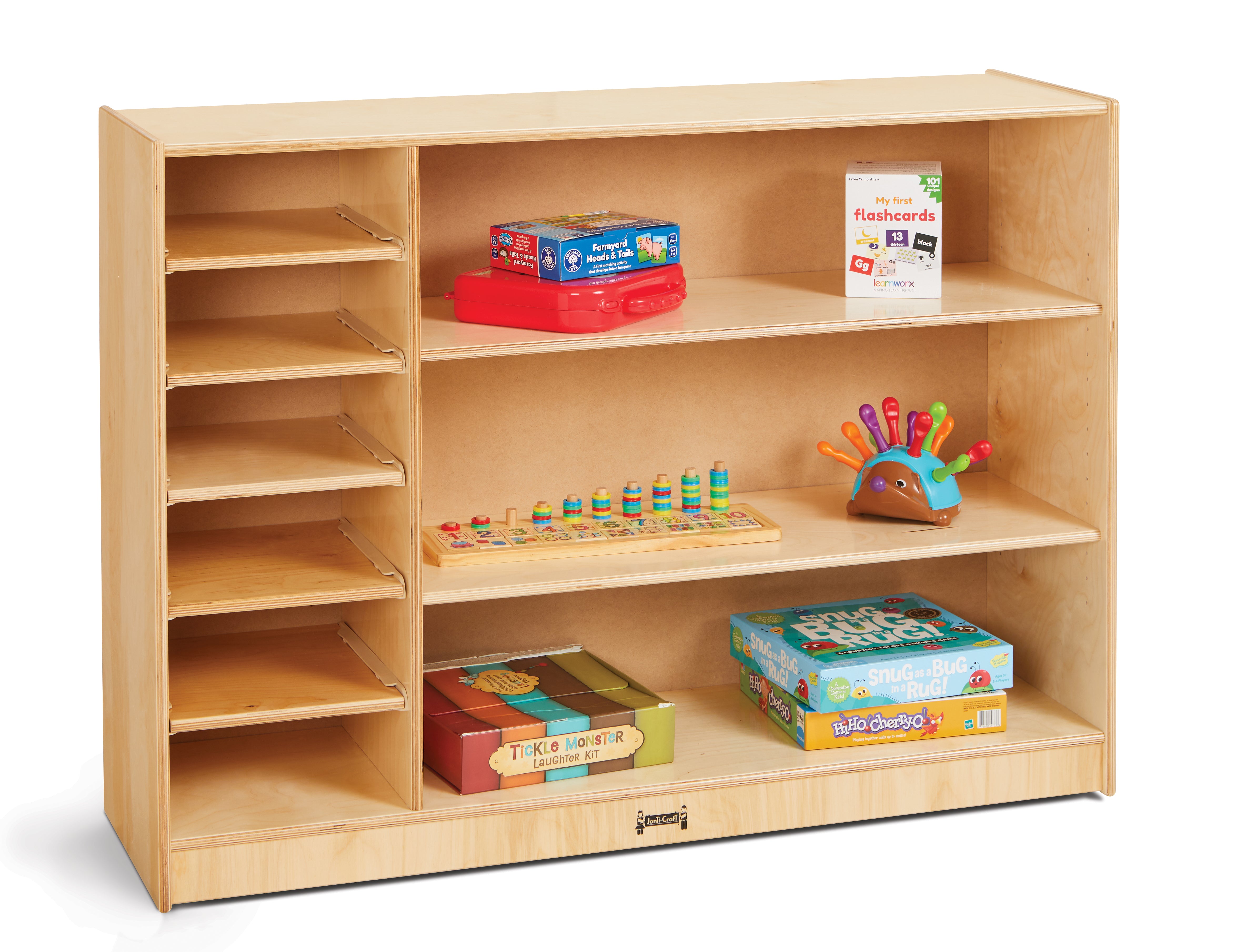 Jonti-Craft® Adjustable Combo Mobile Straight-Shelf — 0821JC.jpg