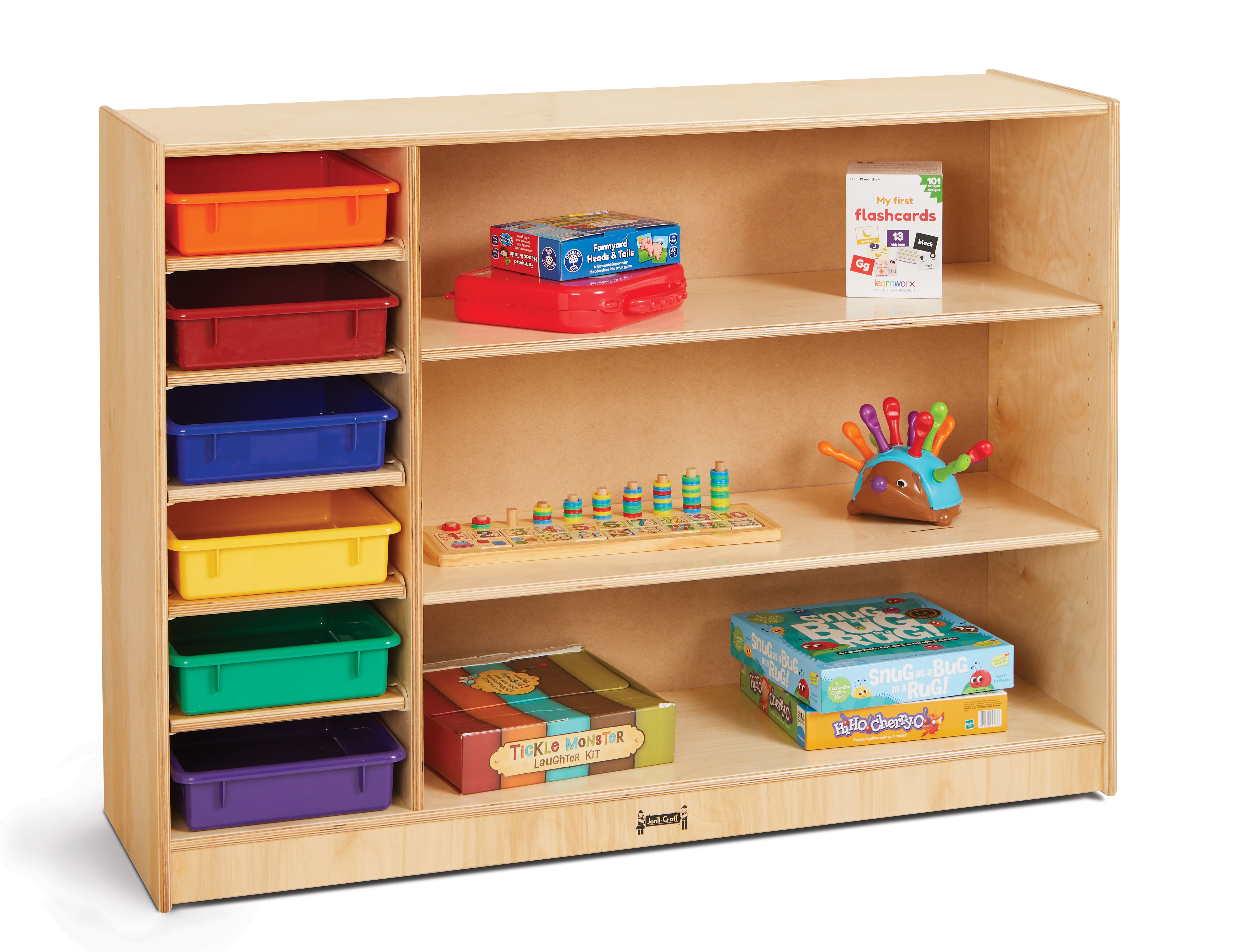 Jonti-Craft® Adjustable Combo Mobile Straight-Shelf — 0822JC.jpg