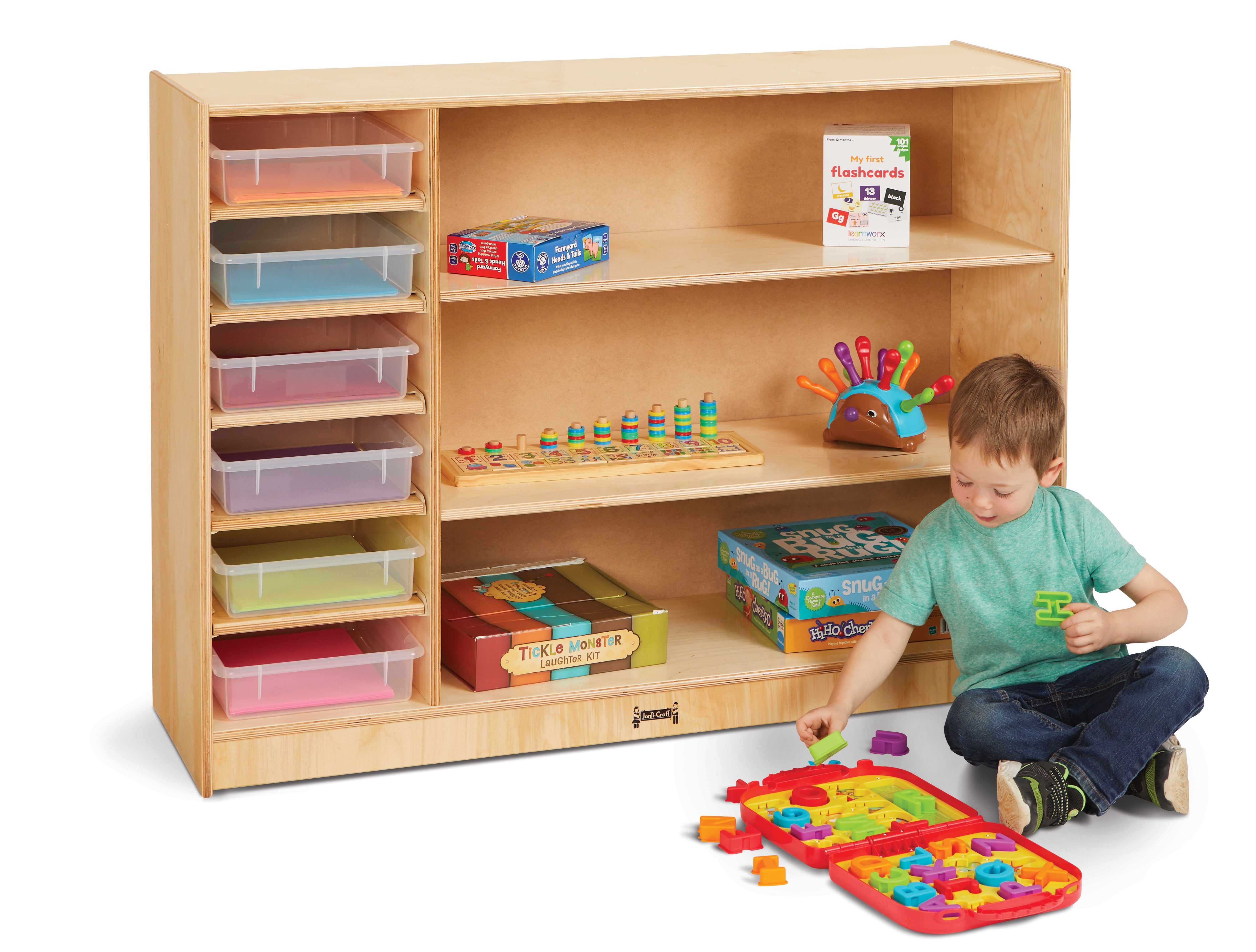 Jonti-Craft® Adjustable Combo Mobile Straight-Shelf — 08220JC_wkid.jpg