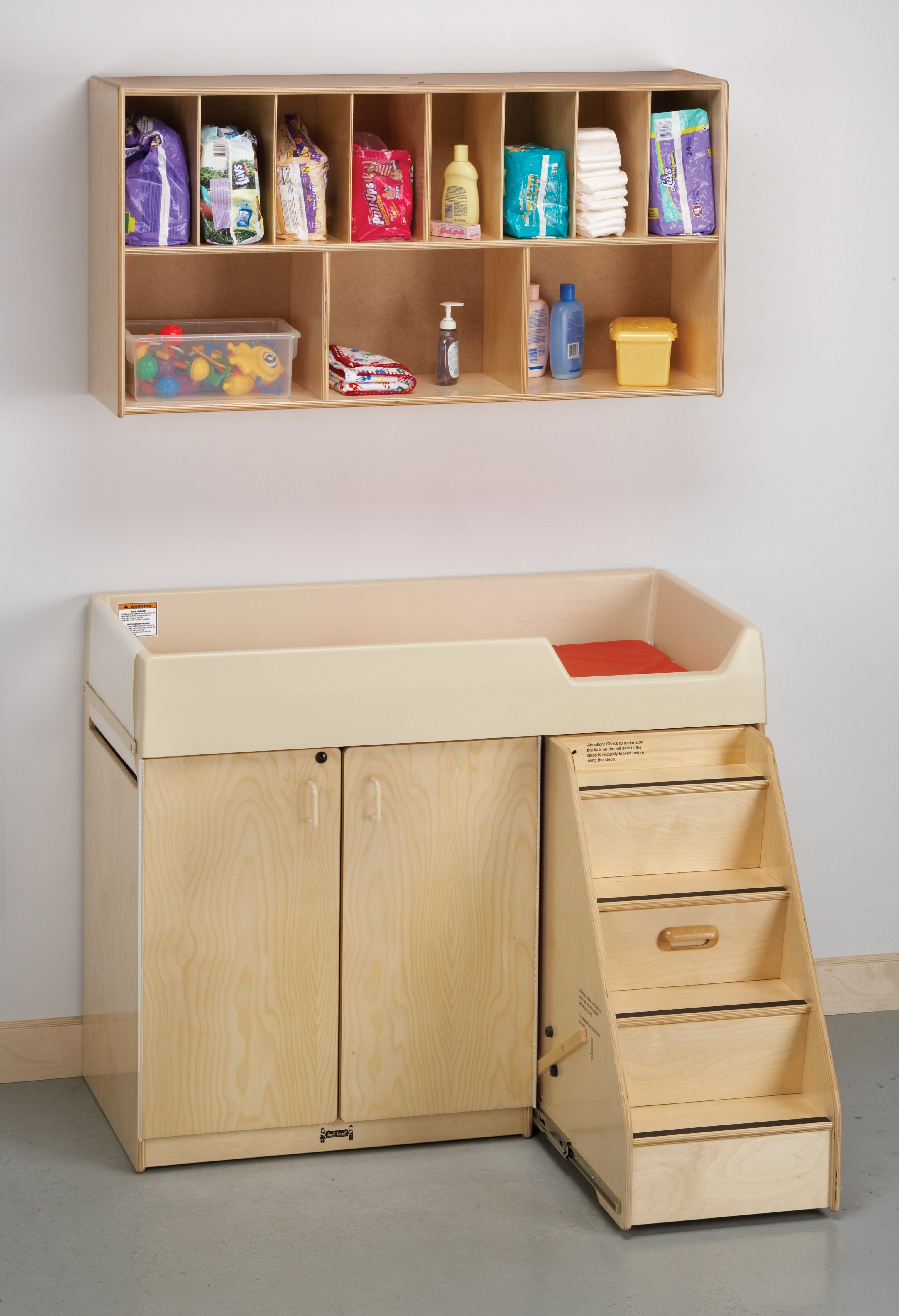 Jonti-Craft® Diaper Changer Combo — 5142JC_stairsout.jpg