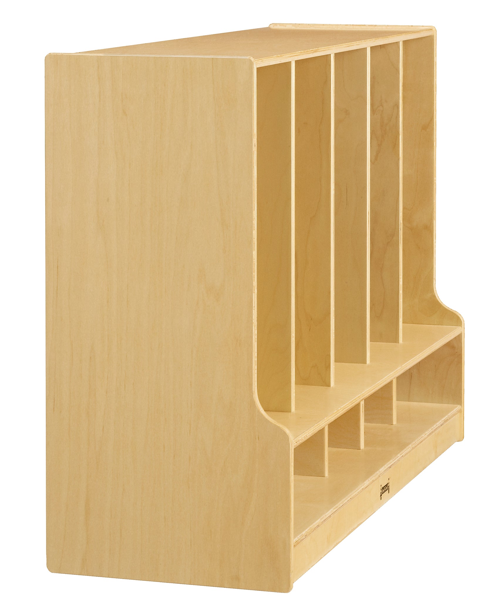 Jonti-Craft® Toddler 5 Section Coat Locker with Step — 6684JC_side.jpg