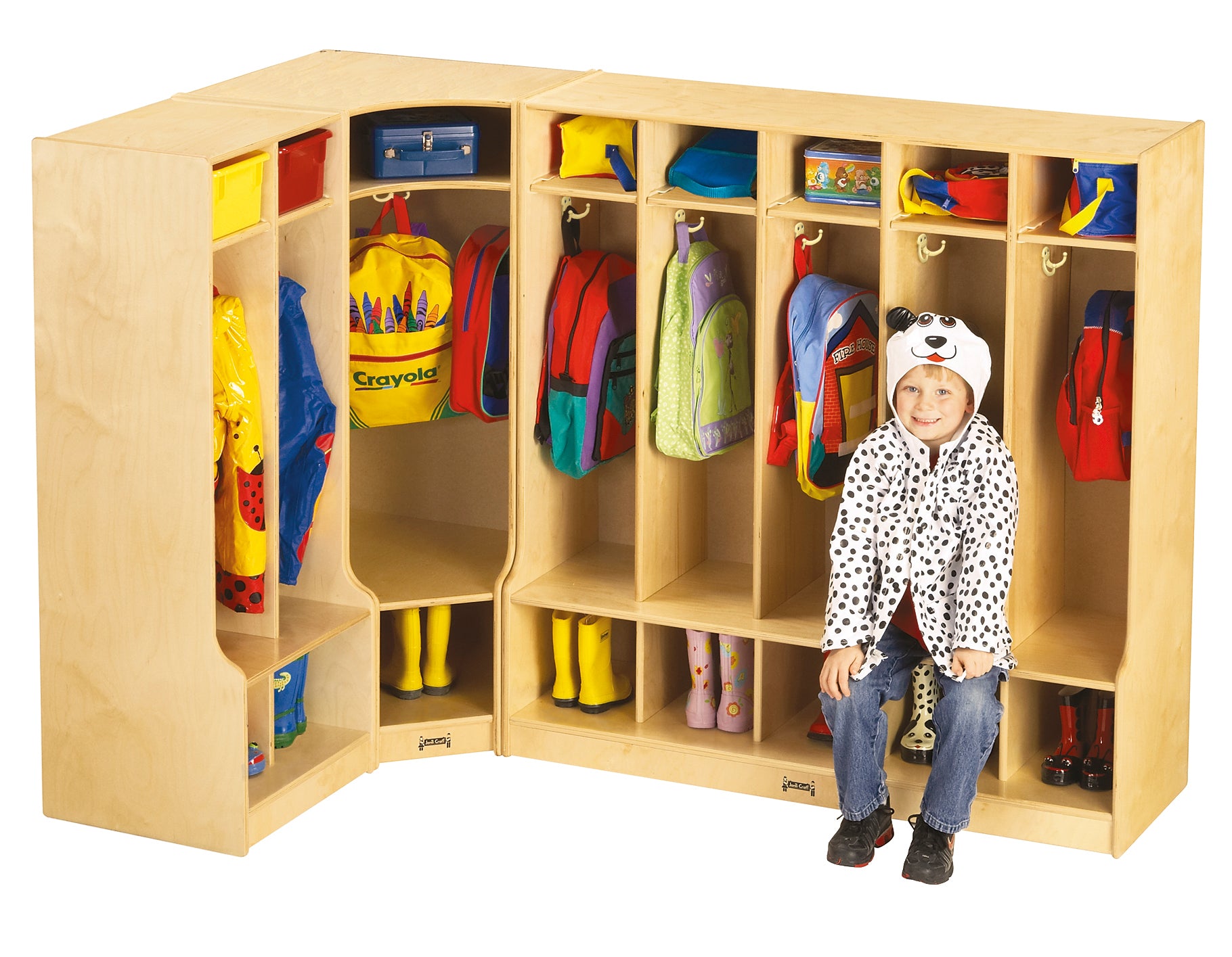 Jonti-Craft® 5 Section Coat Locker with Step — 0468JC_6686JC_4682JC_wkid.jpg
