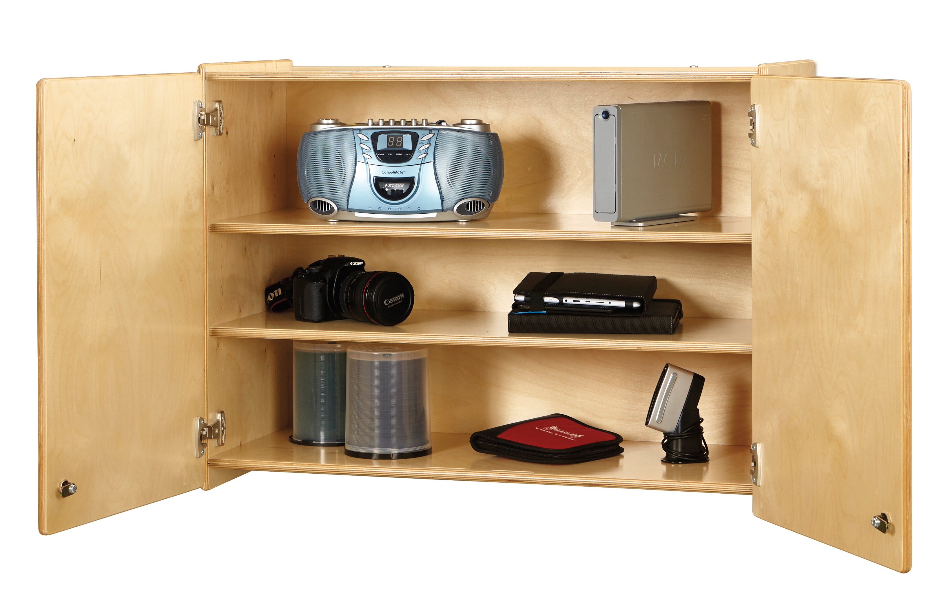 Jonti-Craft® Lockable Wall Cabinet — 0945JC_open.jpg