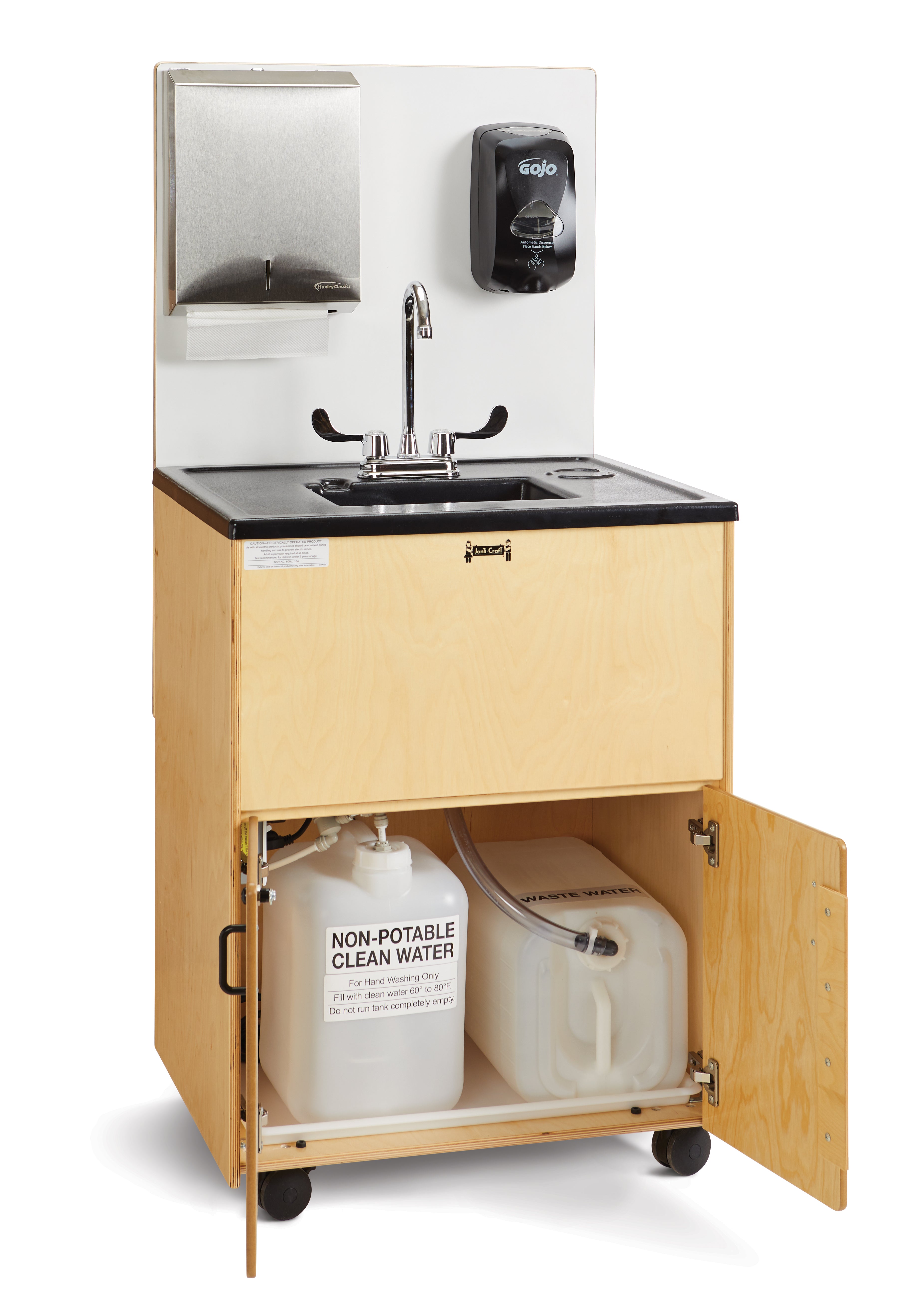 Jonti-Craft® Clean Hands Helper Dispenser Backsplash — 1376JC_1372JC_open.jpg