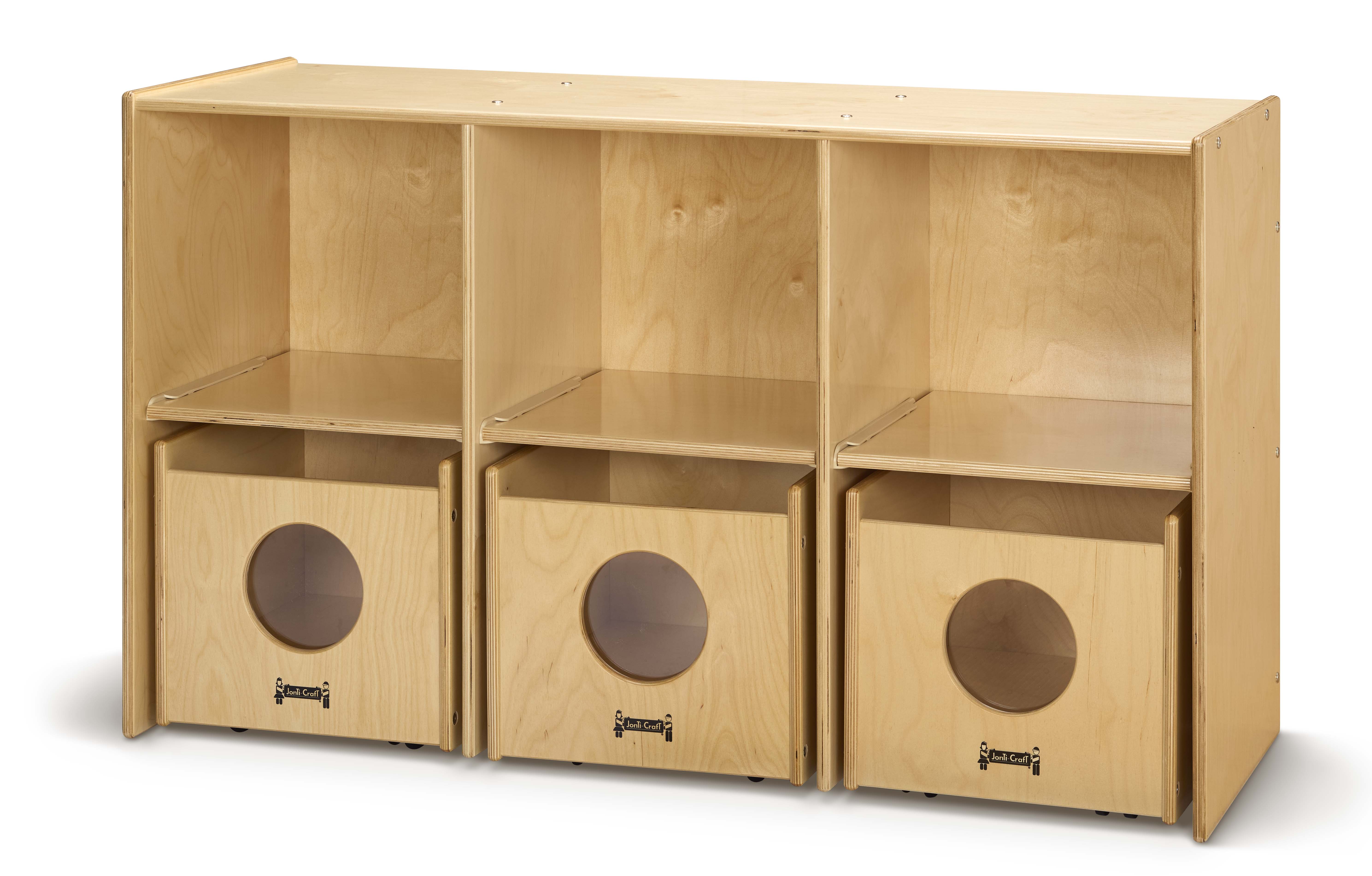Jonti-Craft® See-n-Wheel Shelf with Bins — 3925JC.jpg
