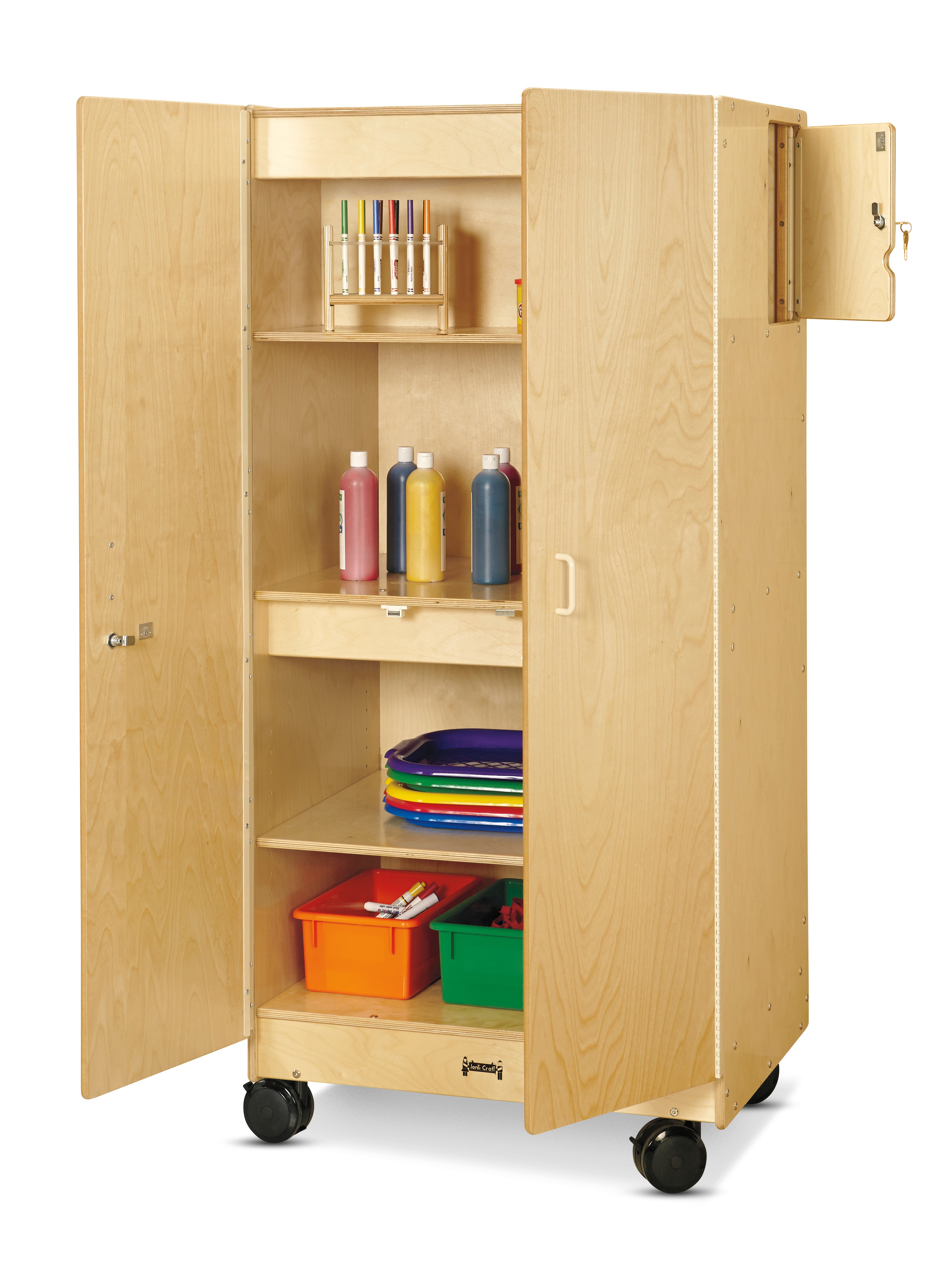 Jonti-Craft® Hideaway Storage Cabinet – Mobile — 5946JC-open.jpg