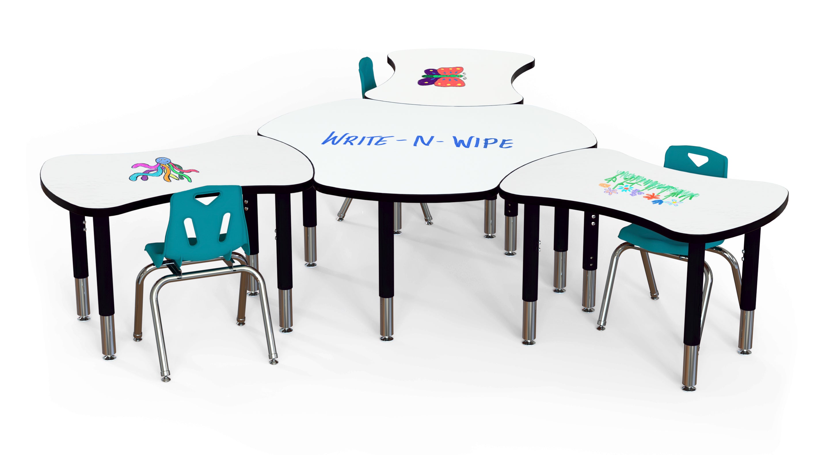Berries® Dry Erase Collaborative Bowtie Table — 6311JCS420_6310JCS420_wchairs.jpg
