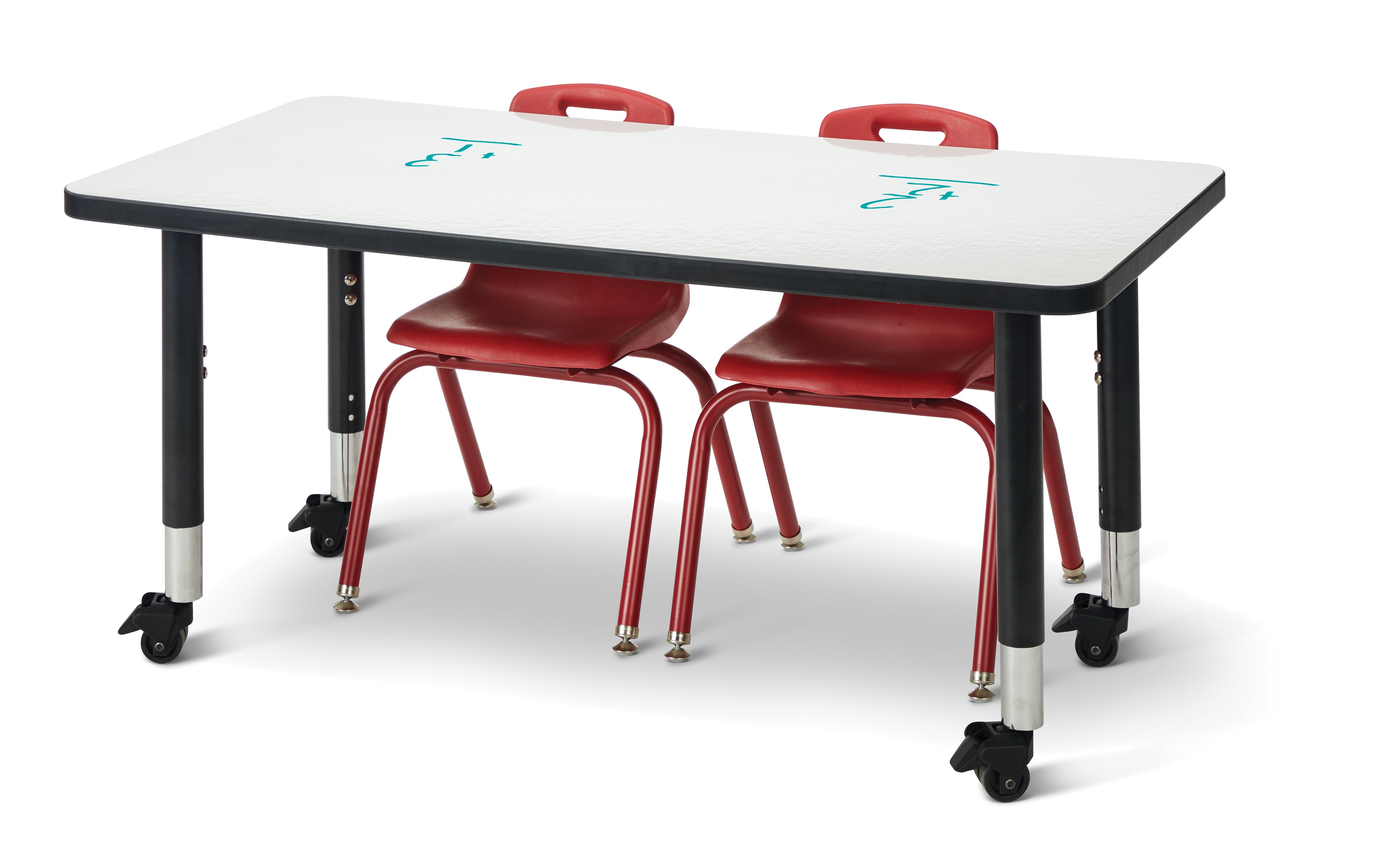 Berries® Rectangle Dry Erase Table — 6403JCM420_wchairs.jpg