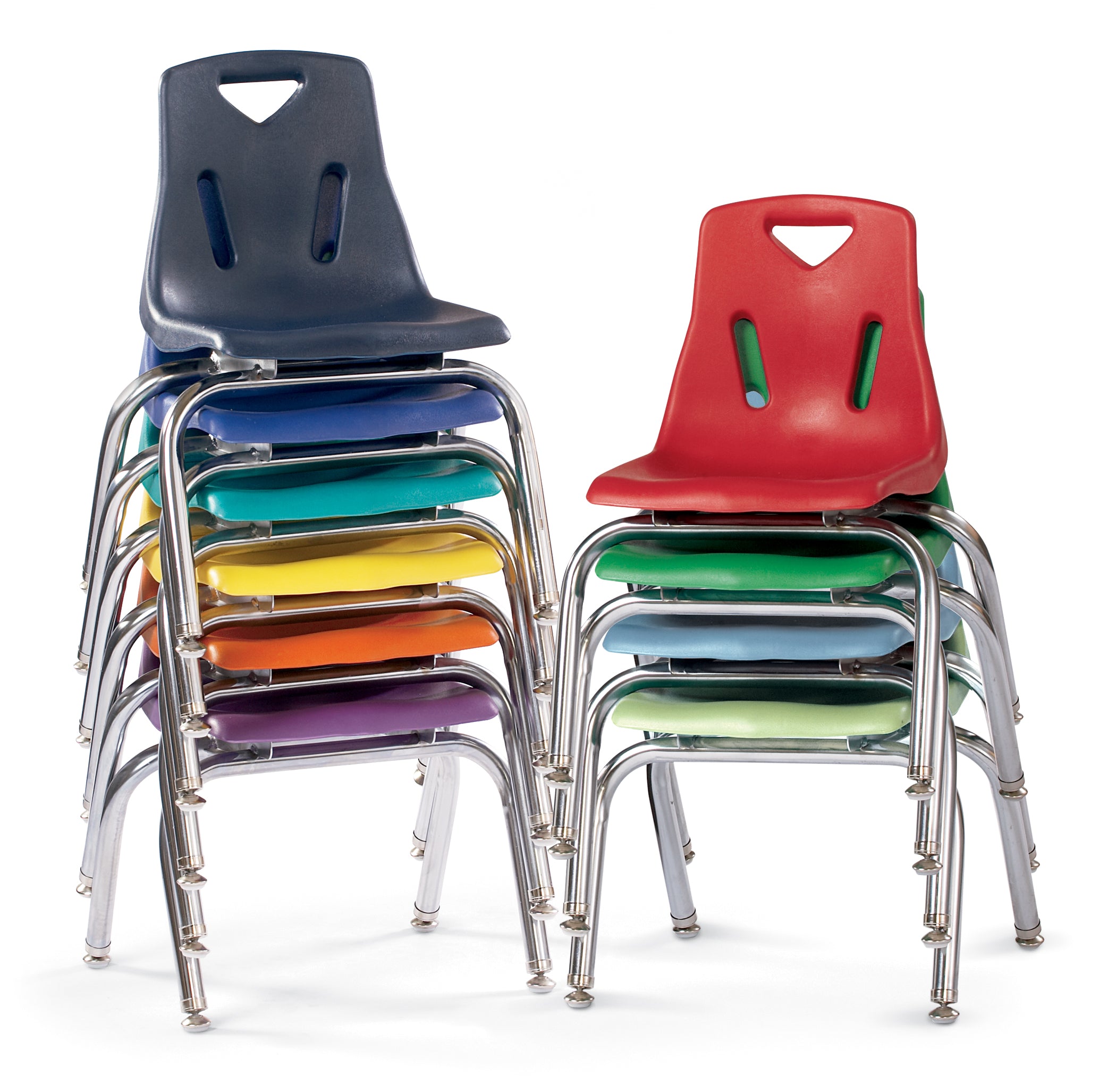 Berries® Stacking Chair with Chrome-Plated Legs — Berries_chrome_stack.jpg