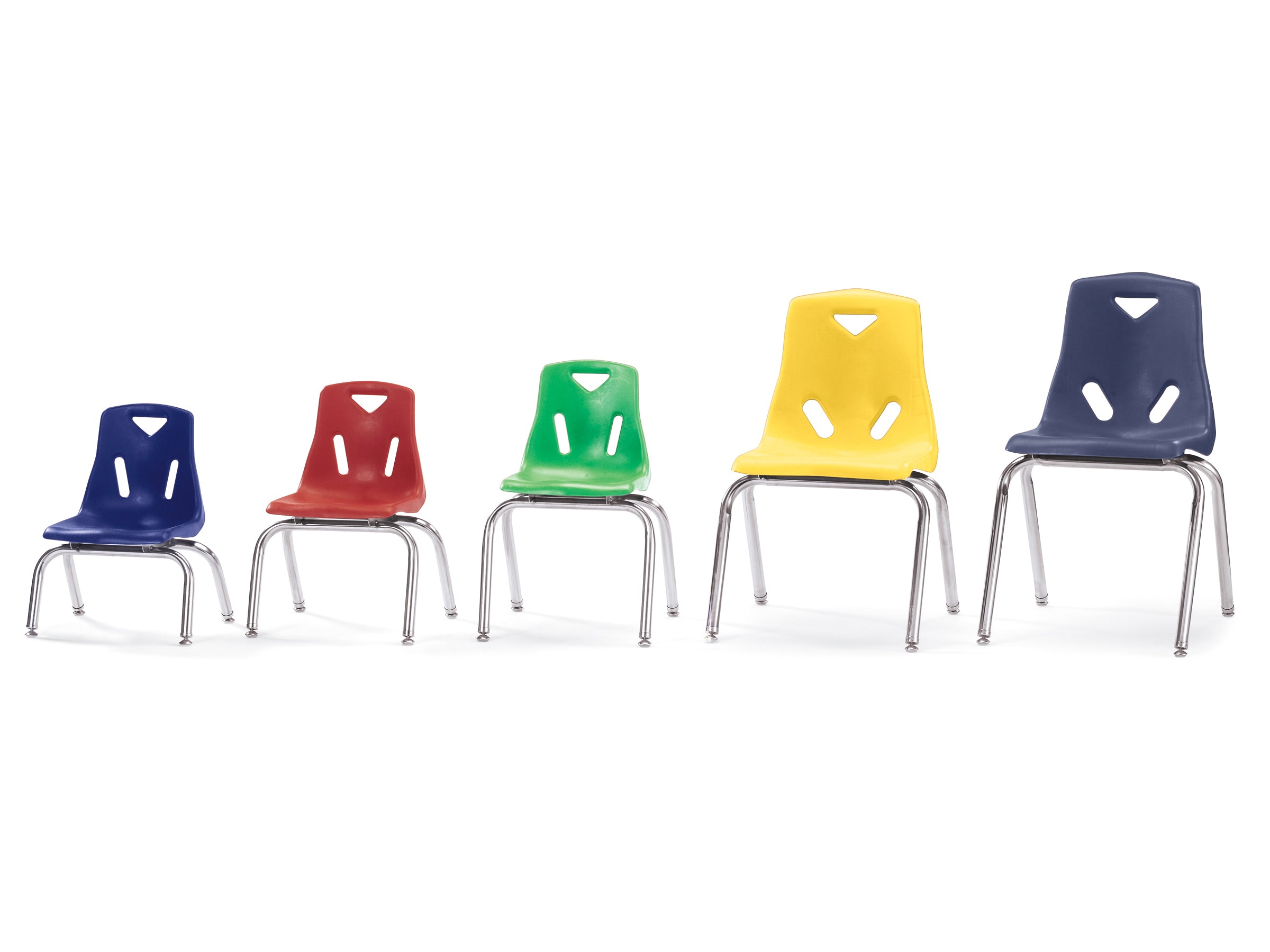 Berries® Stacking Chair with Chrome-Plated Legs — Berries_chrome_lineup.jpg