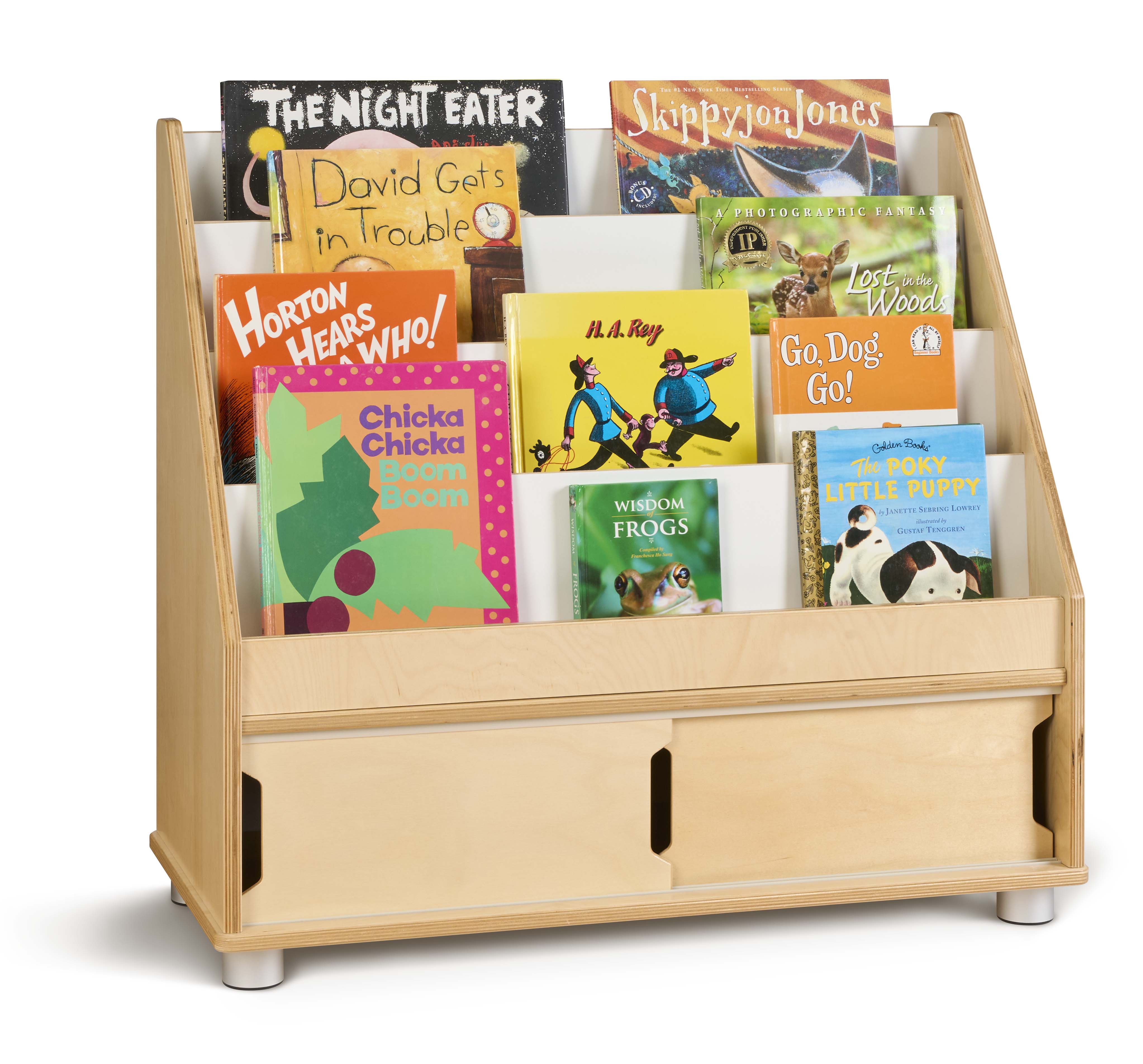 TrueModern® 4 Shelf Wooden Classroom Bookshelf Display Stand — 1728JC_wprops.jpg