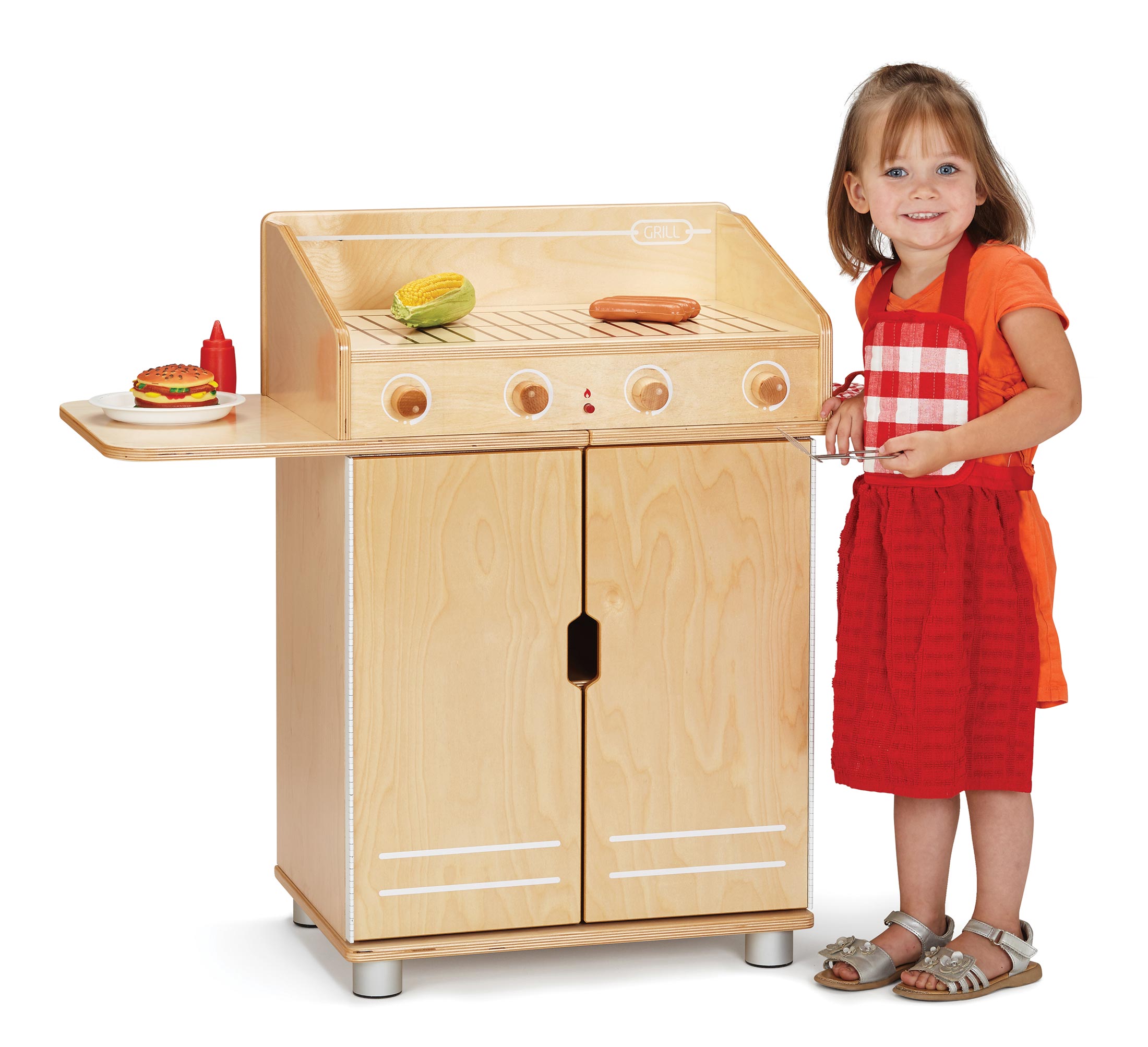 TrueModern® Kids Wooden Play Cooking BBQ/Barbecue Little Grill Toy — 1739JC_wkid.jpg